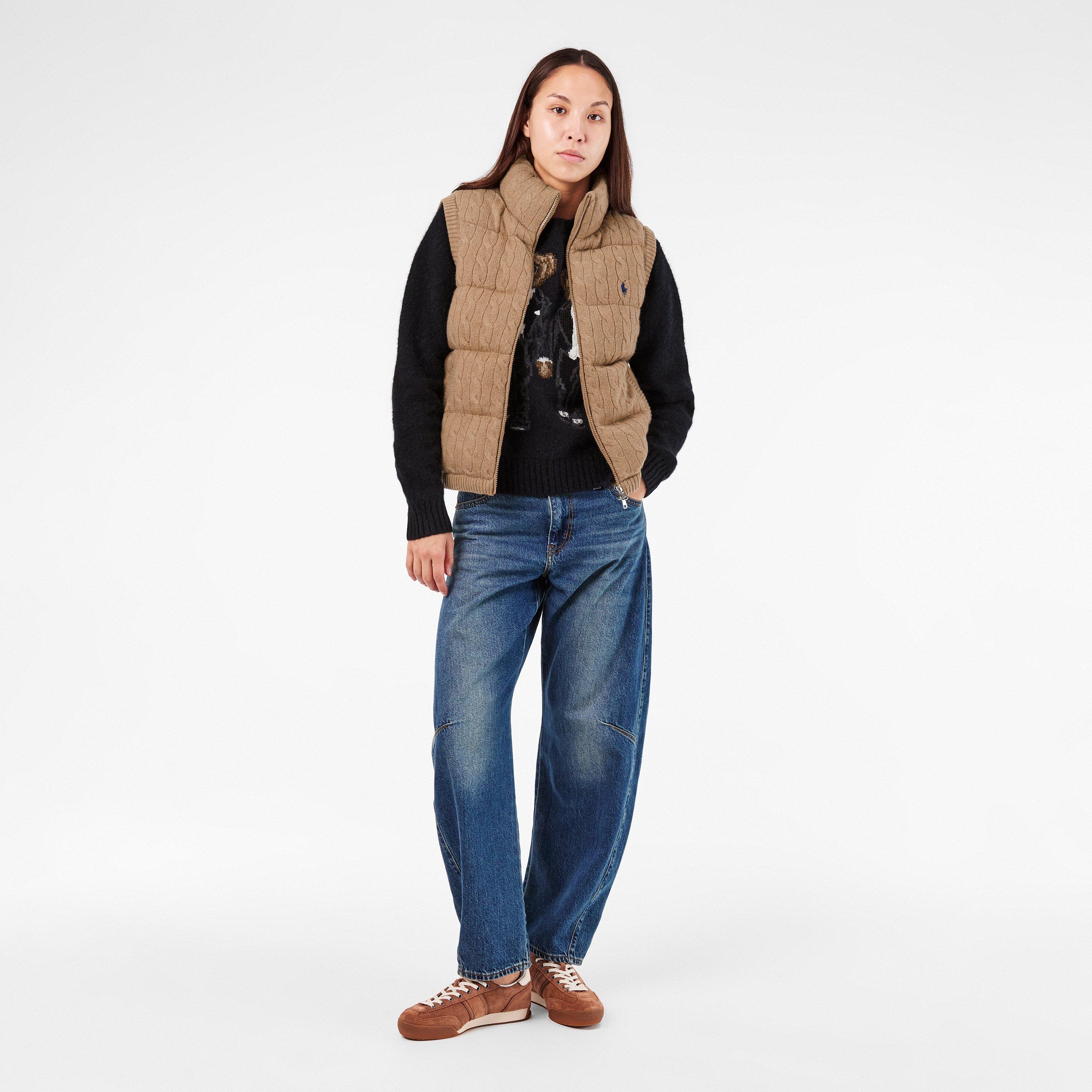 Col Camel - Polo Ralph Lauren - Women's Knitted Sleeveless Gilet - 6