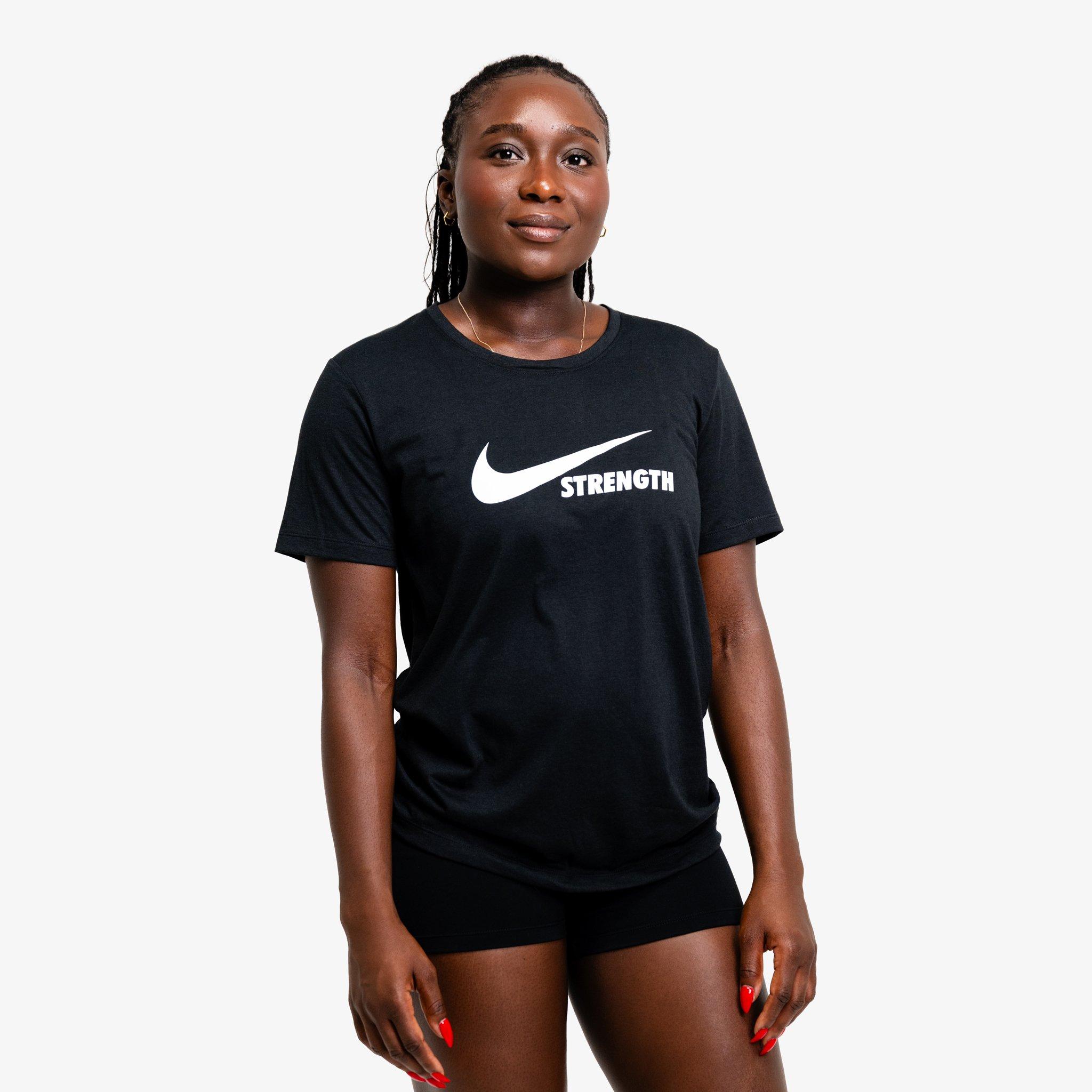 Black/White - Nike Strength - Nike Strength Womens Tee - 1