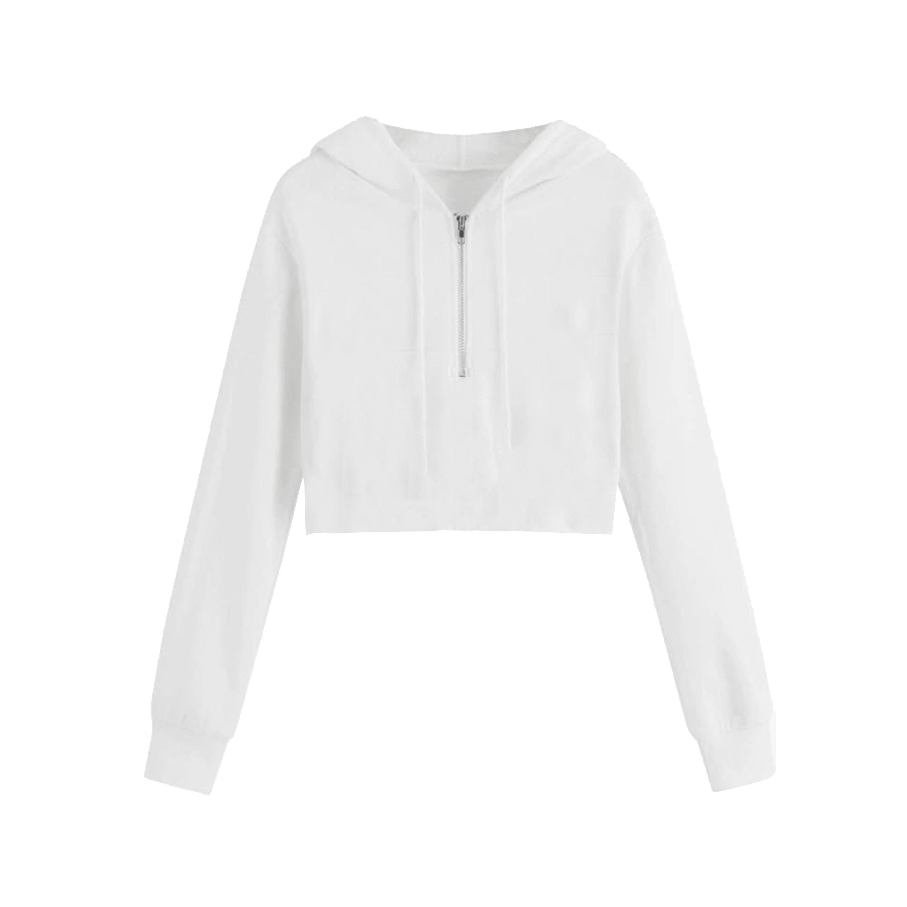 White - Miso - Women's Cropped Hoodie - 1
