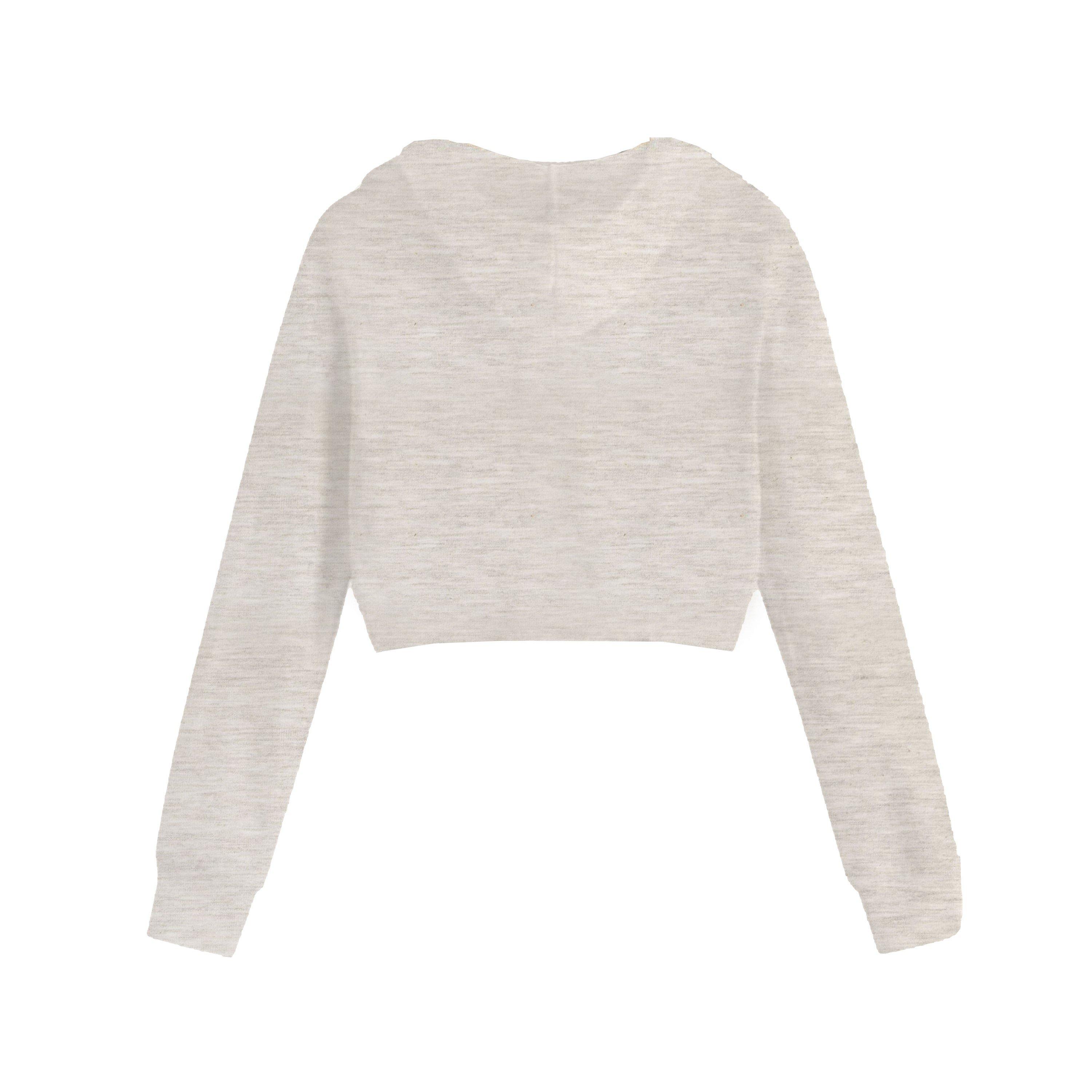Oatmeal - Miso - Women's Cropped Hoodie - 2