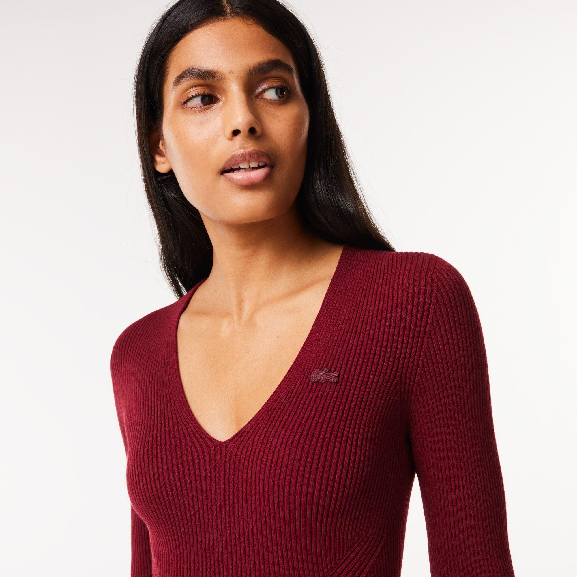 Zin - Lacoste - Women's Seamless Ribbed Crew Neck Jumper - 2