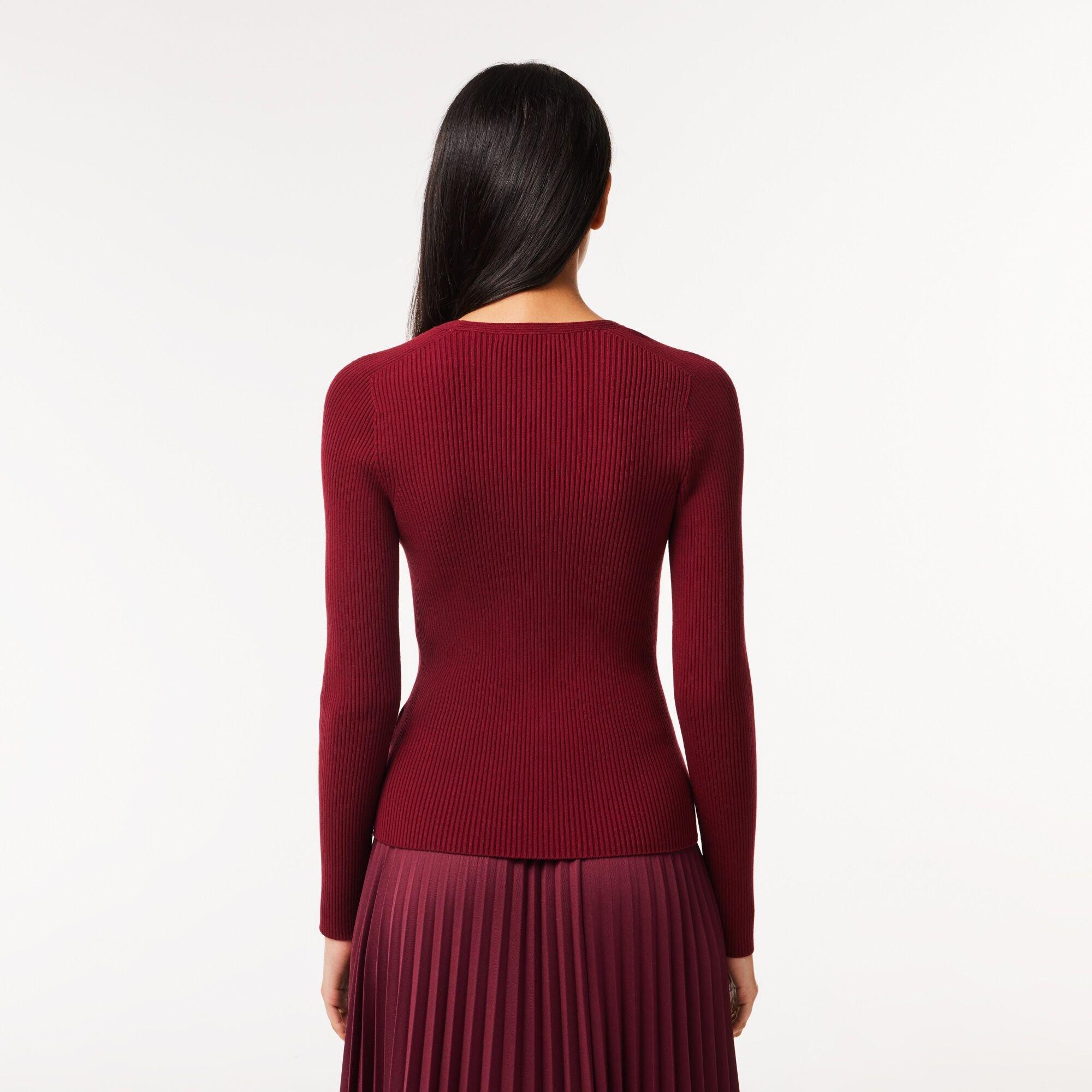 Zin - Lacoste - Women's Seamless Ribbed Crew Neck Jumper - 3