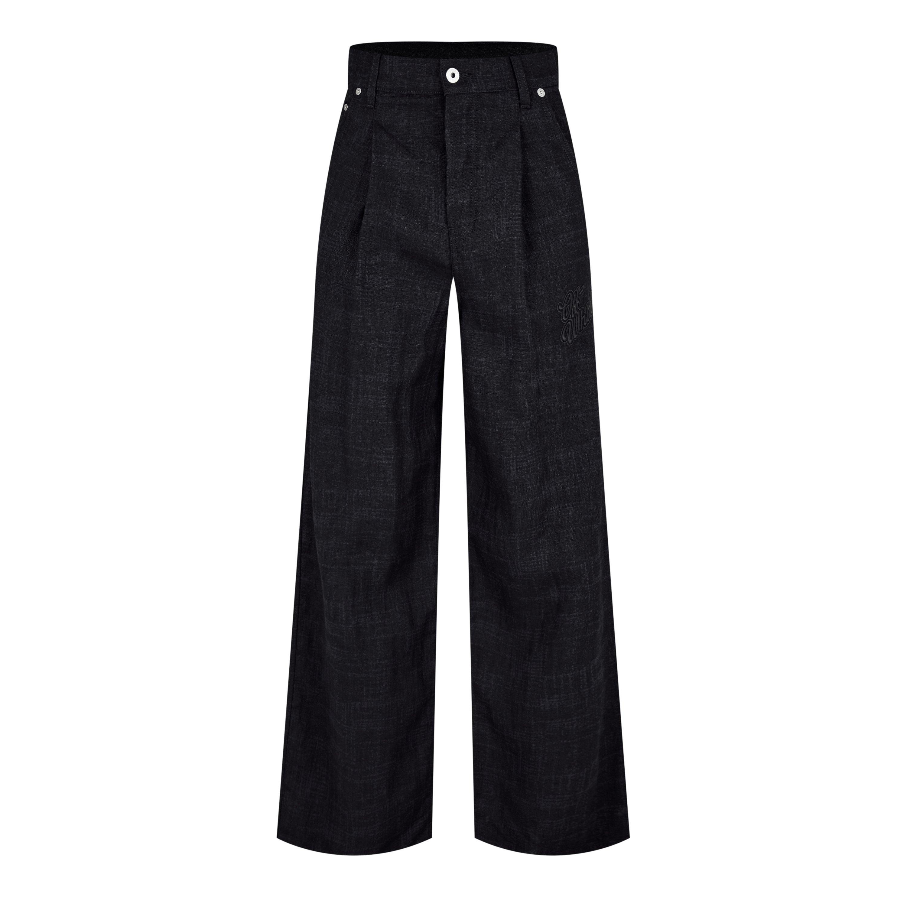 Salone Black - Off White - Men's Tailored Trousers, Tailored Style - 1