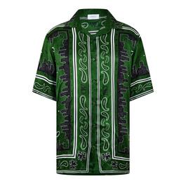 Off White Men's Bandana Bowling Shirt