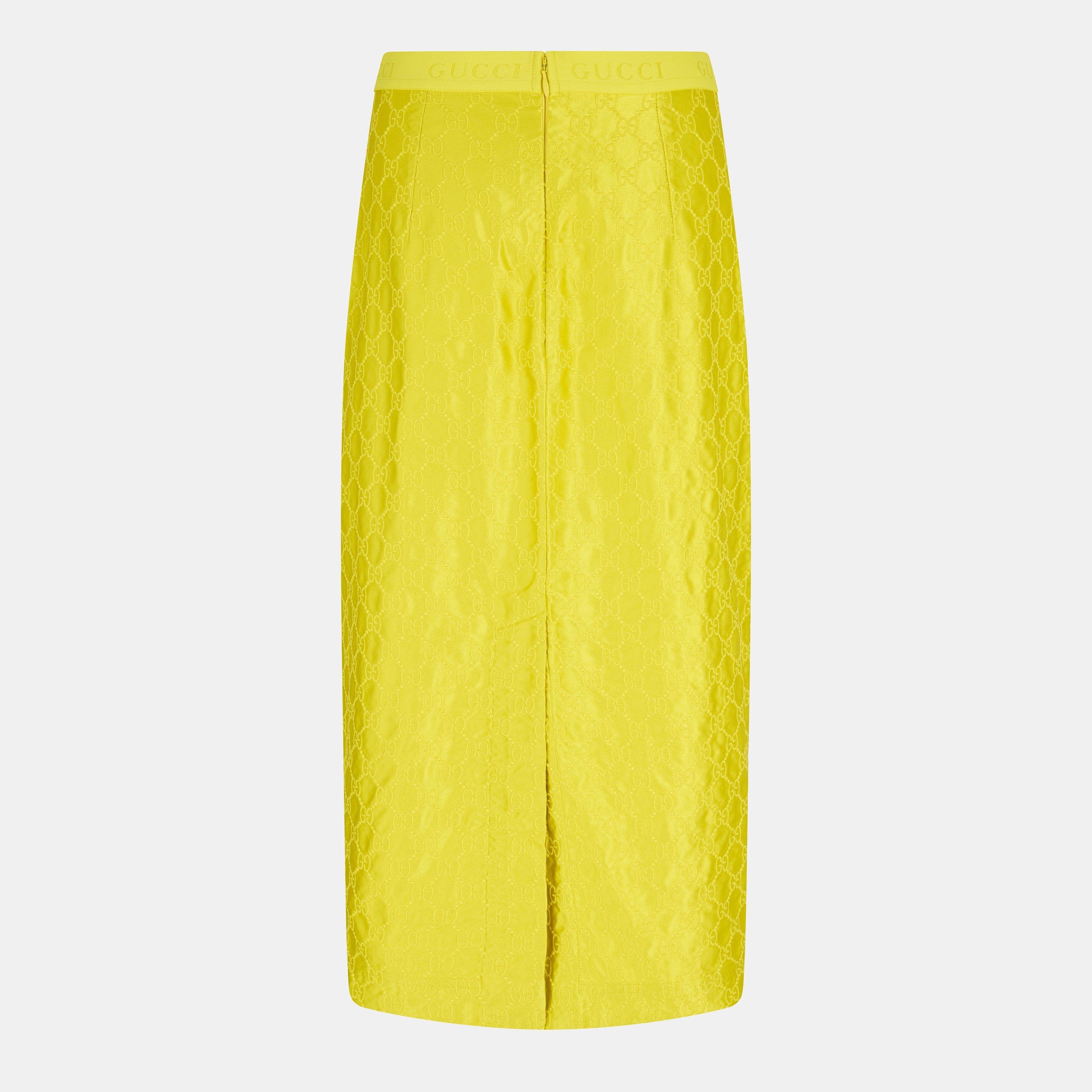Lemon - Gucci - Women's Mid-Calf Midi Skirt - 2