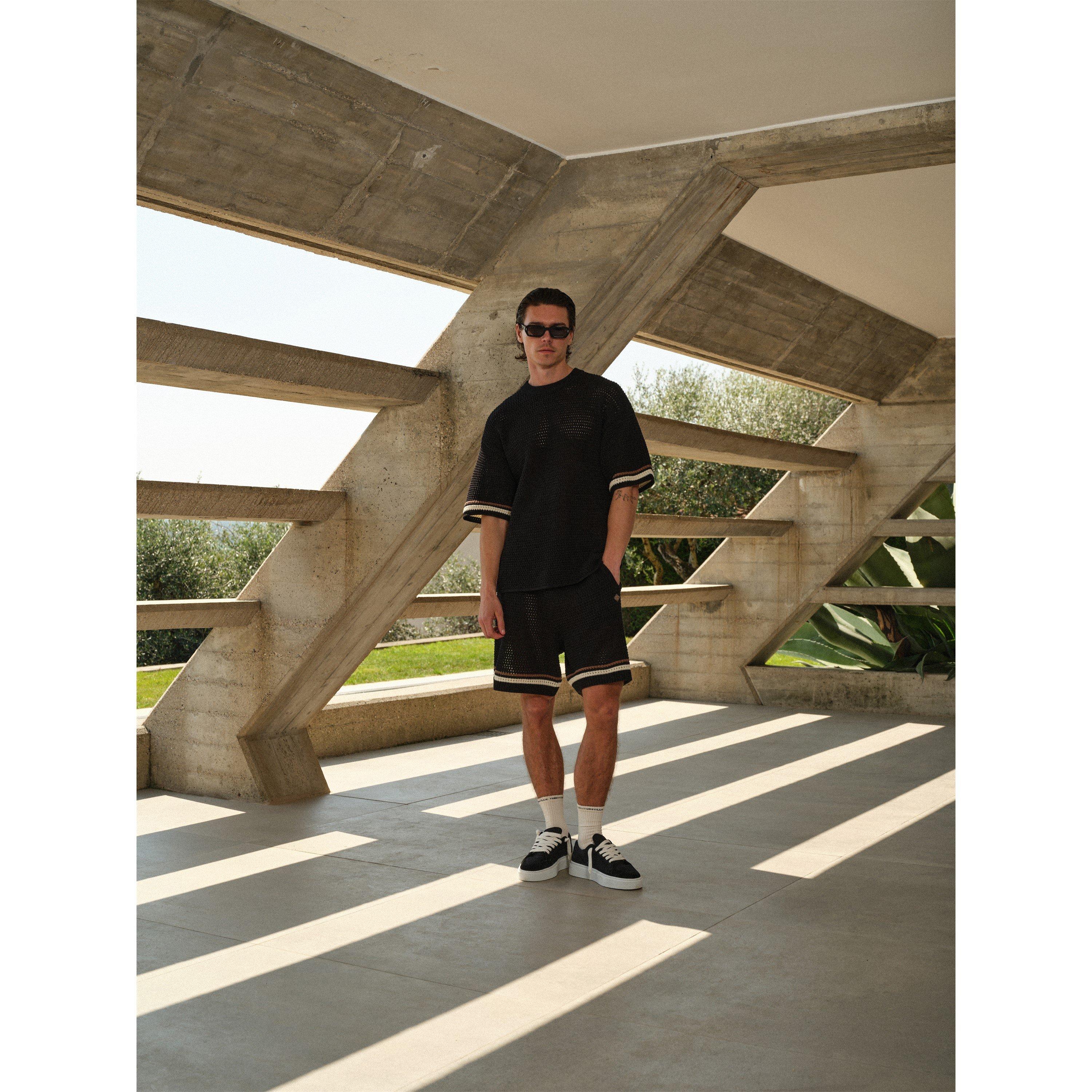 Black - The Couture Club - Men's Woven Tracksuit Shorts - 4