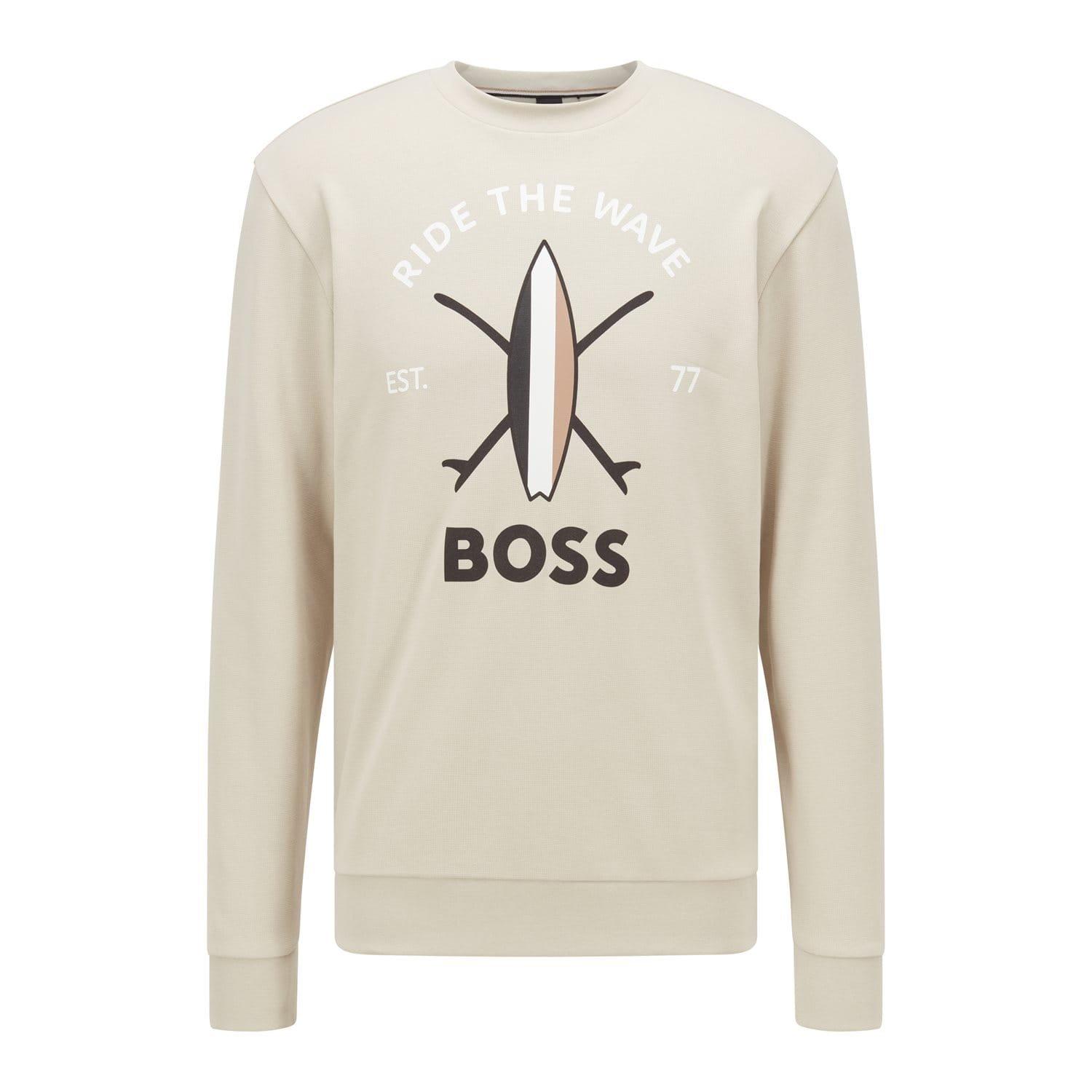 Beige - Boss - Boss Savin Ch 10241711 01 Sweatshirt Mens - 1