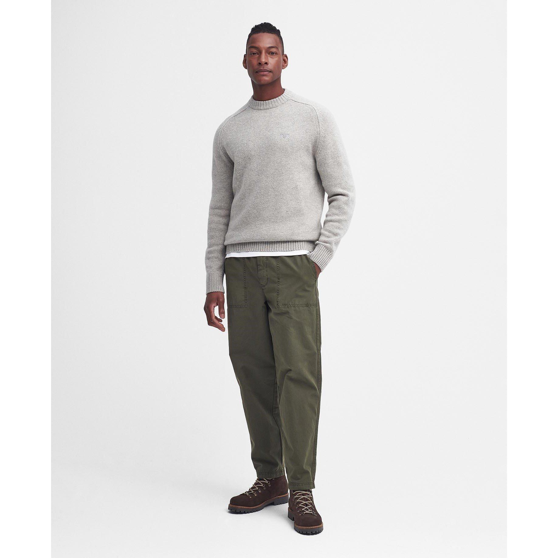 Light Grey GY15 - Barbour - Grangetown Crew Neck Jumper - 3