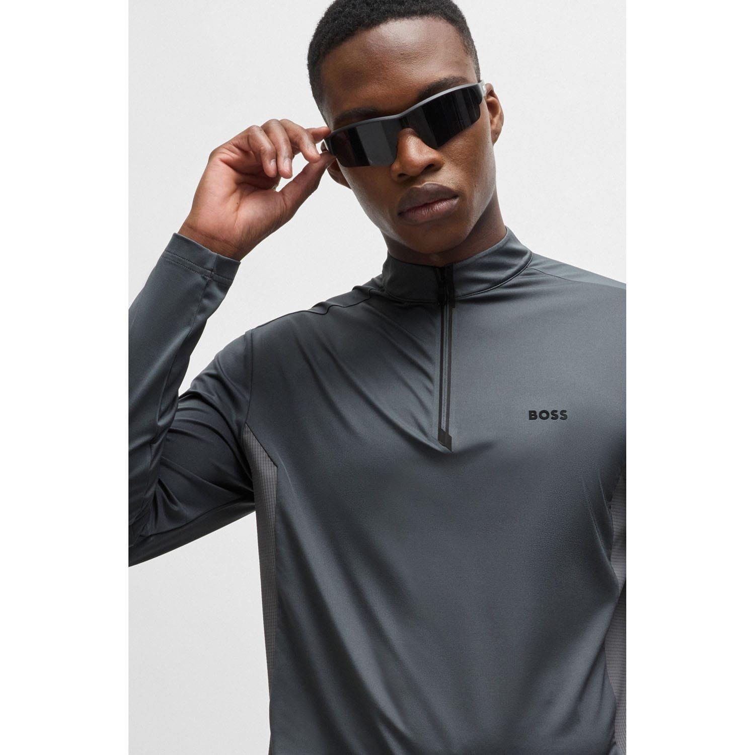 Beige - Boss - Decorative Reflective Logo Polo Shirt - 3