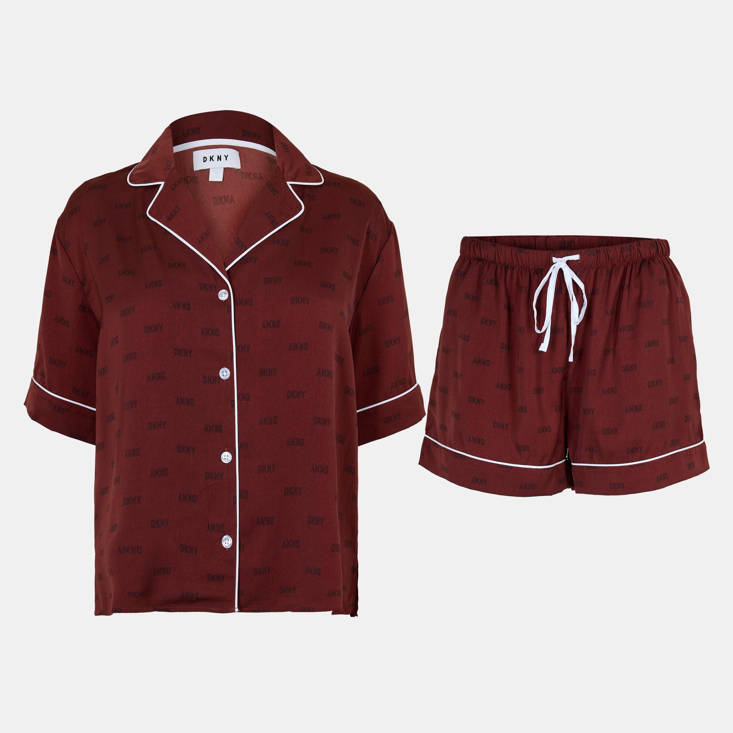 Red - DKNY - Women's Mono Set Short Sleeve Pyjama Set - 1