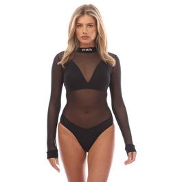 Heron Preston CTNMB Mesh Long-Sleeve Bodysuit