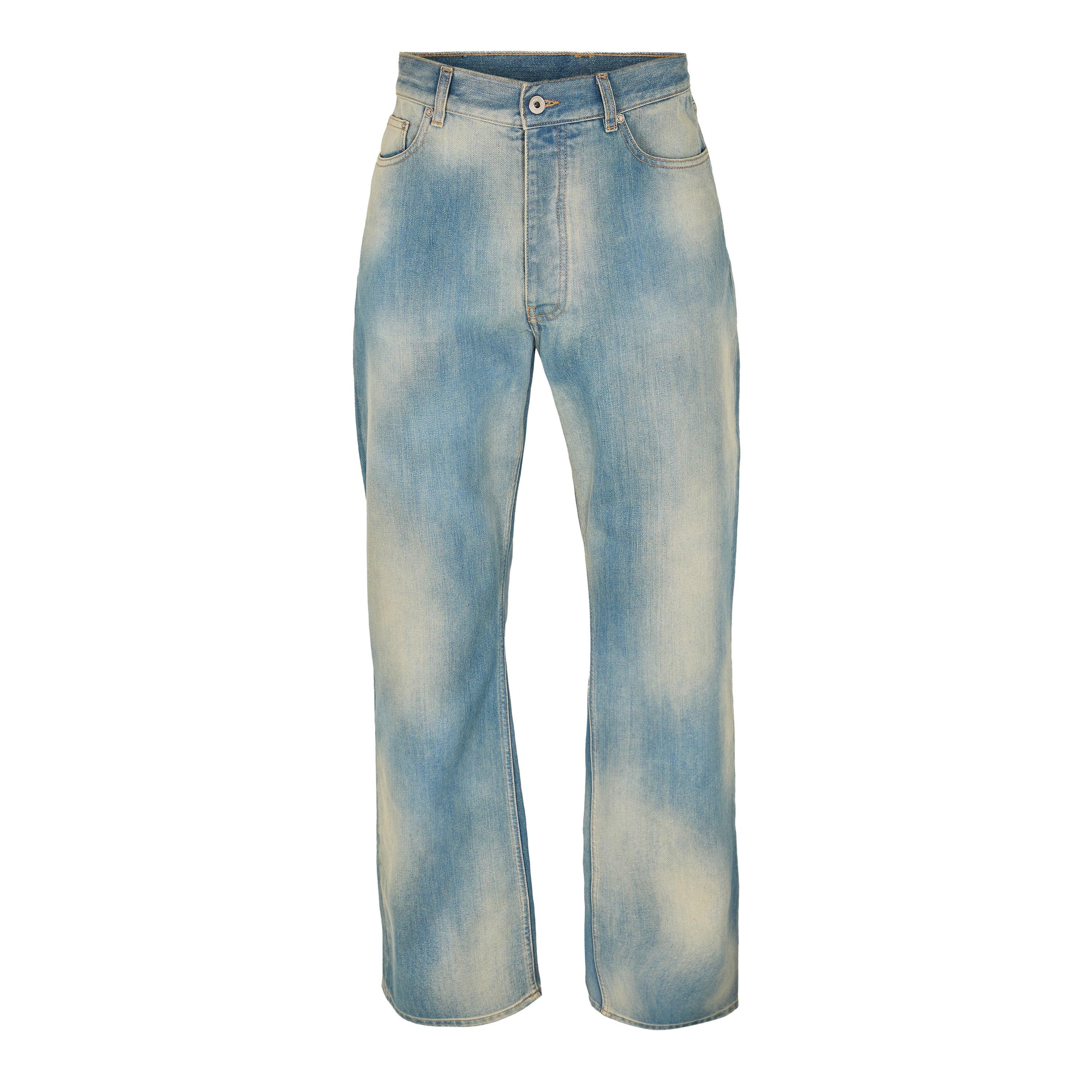Off White Men's Patch Wide Leg Jeans - Dirty Blue - L