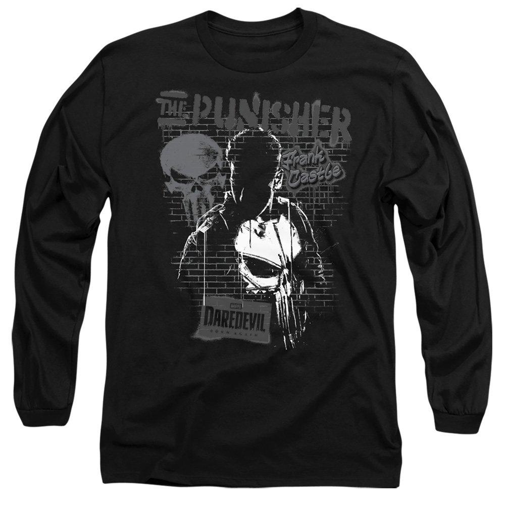 Black - Marvel - Daredevil Born Again The Punisher Graffiti Long Sl - 1