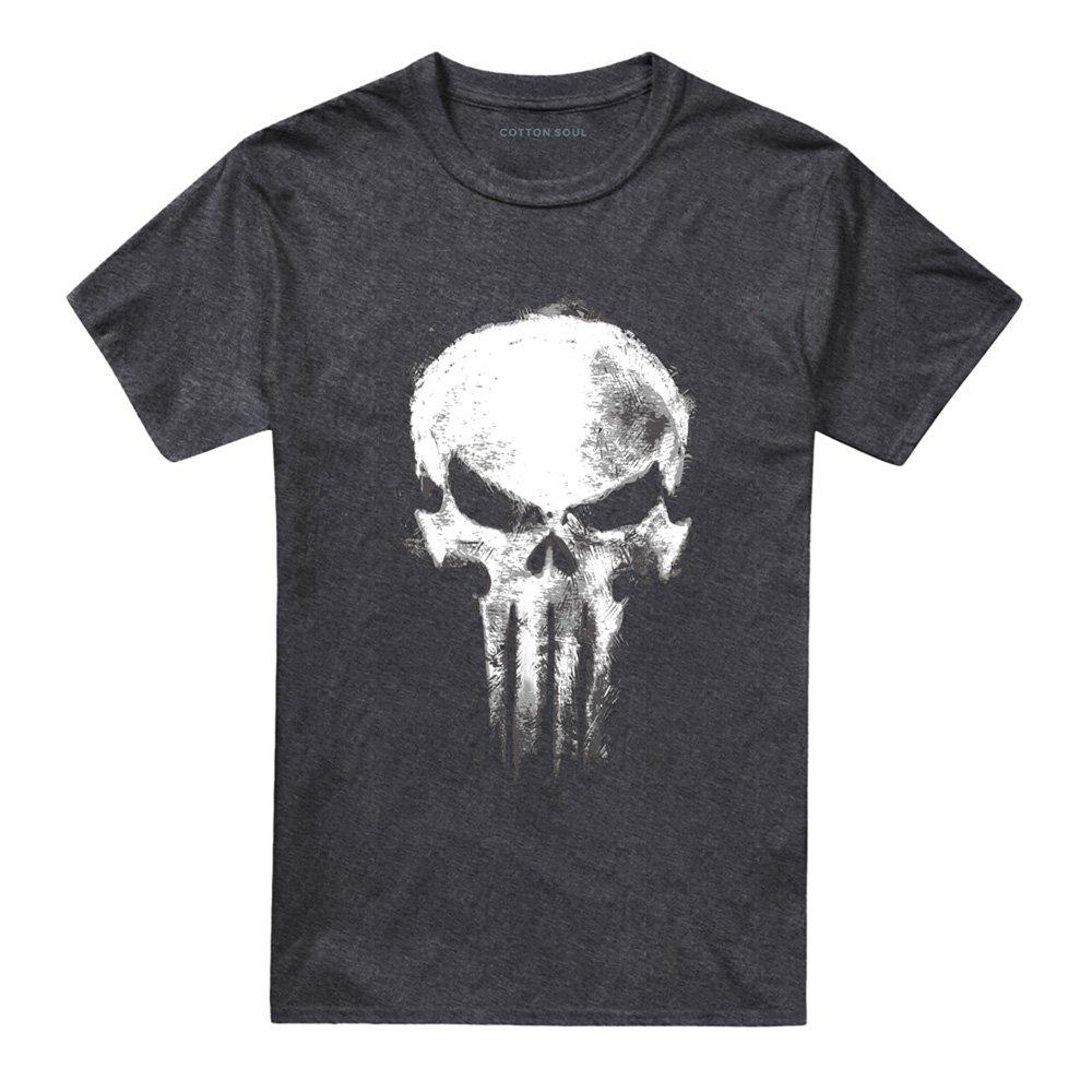 Grey - Marvel - Daredevil Born Again Skull The Punisher Returns T- - 4