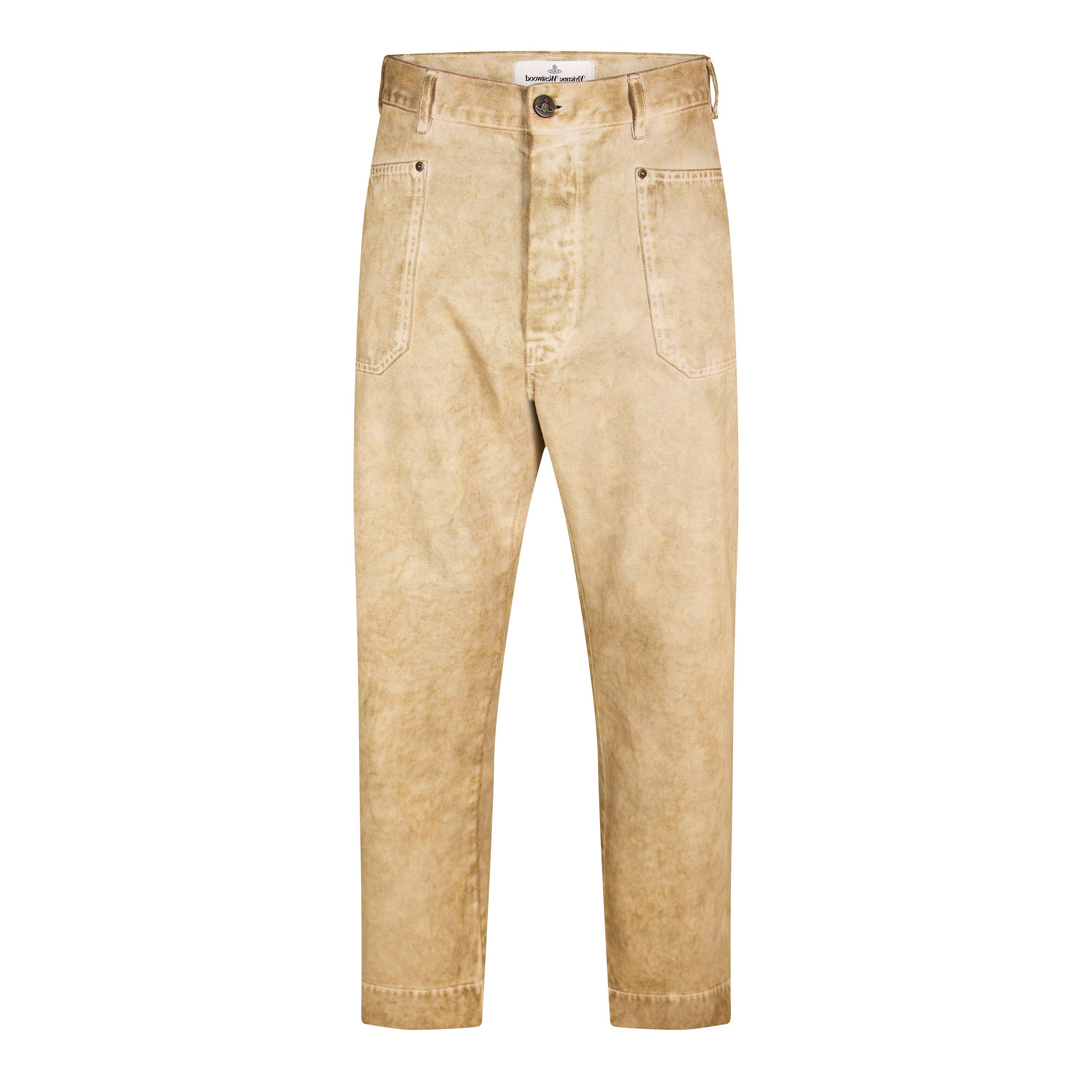 Vivienne Westwood Men's Wide Leg Jeans - Washed Beige - M