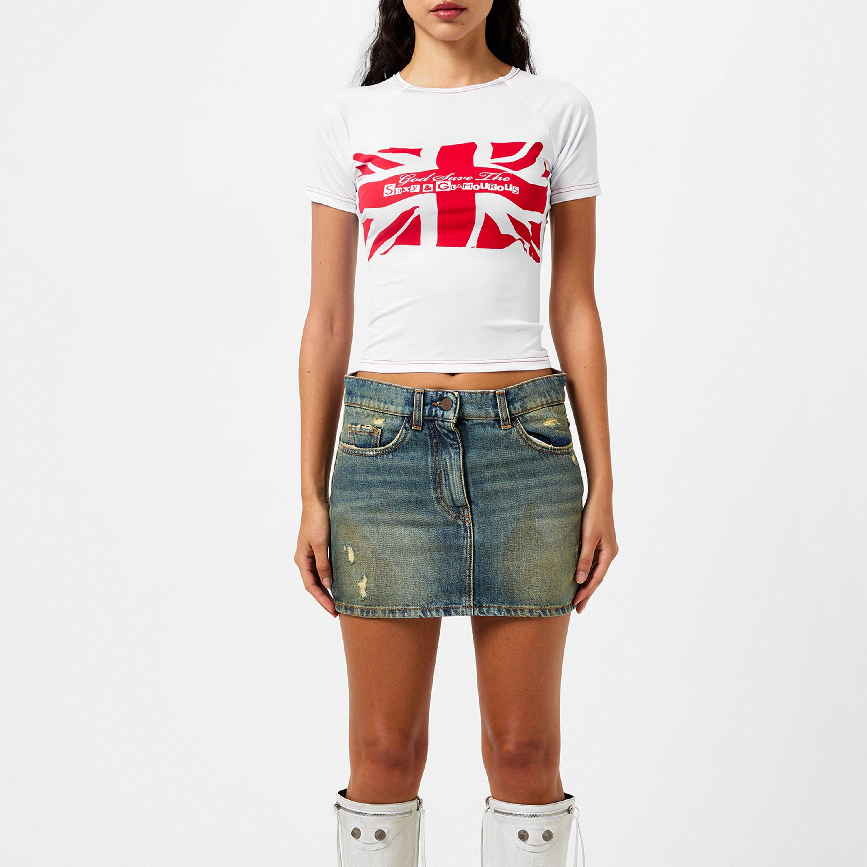 White - Sinead Gorey - Union Jack Screen Printed T-Shirt - 1