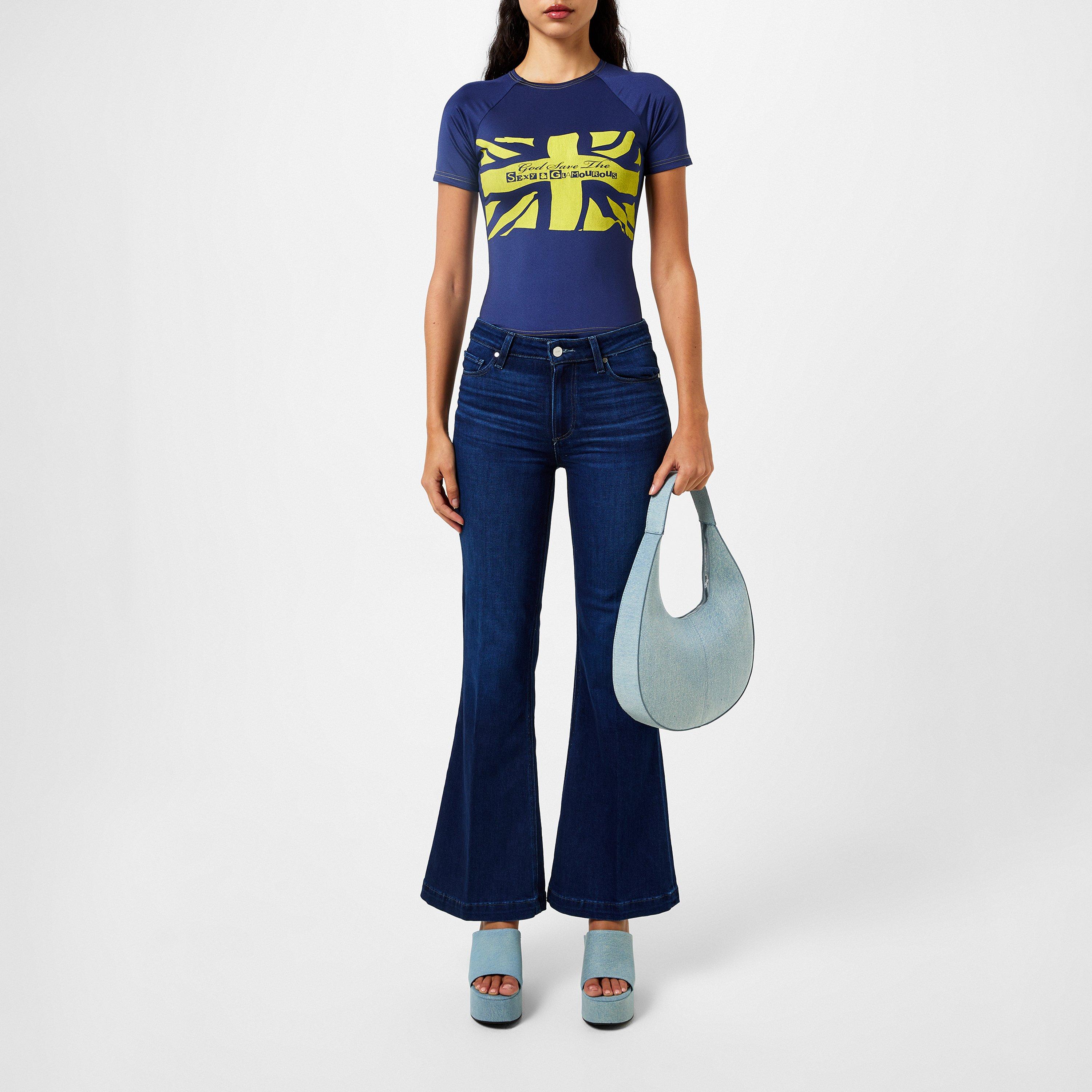 Navy - Sinead Gorey - Union Jack Screen Printed T-Shirt - 4
