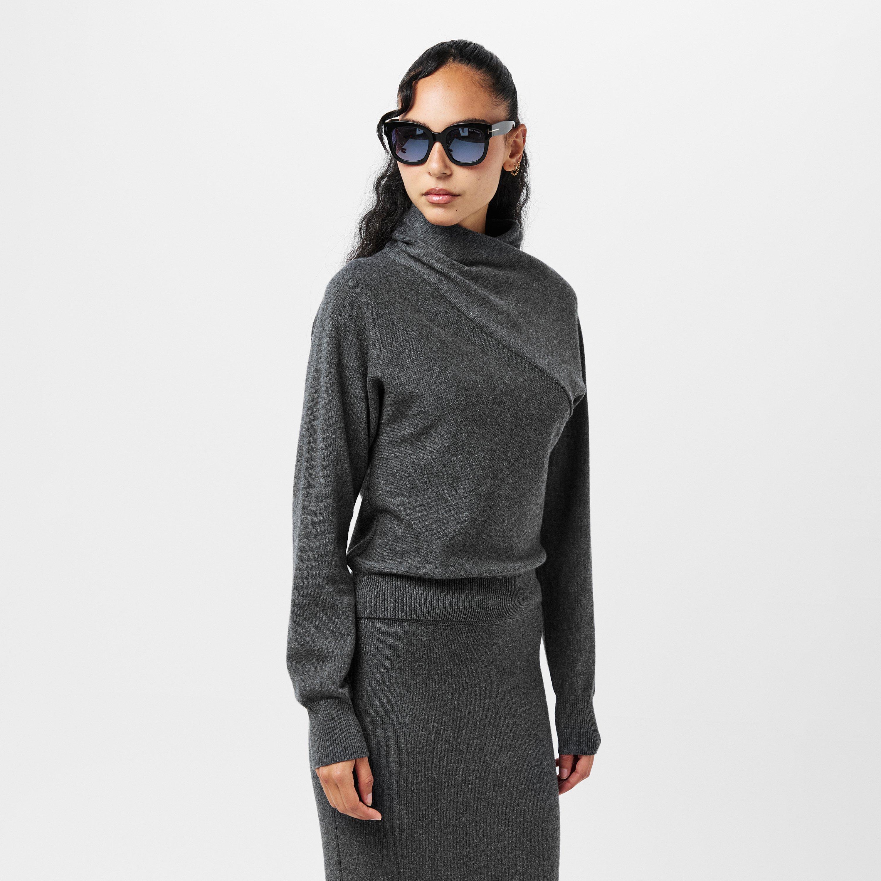 Grey Melange - Tom Ford - Women's Jumper - 3