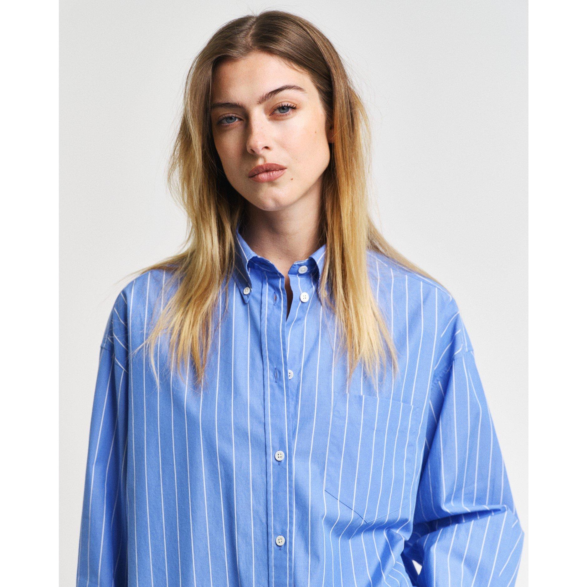 Clear Sky - Gant - Women's Striped Poplin Long-Sleeve Patterned Shirt - 3