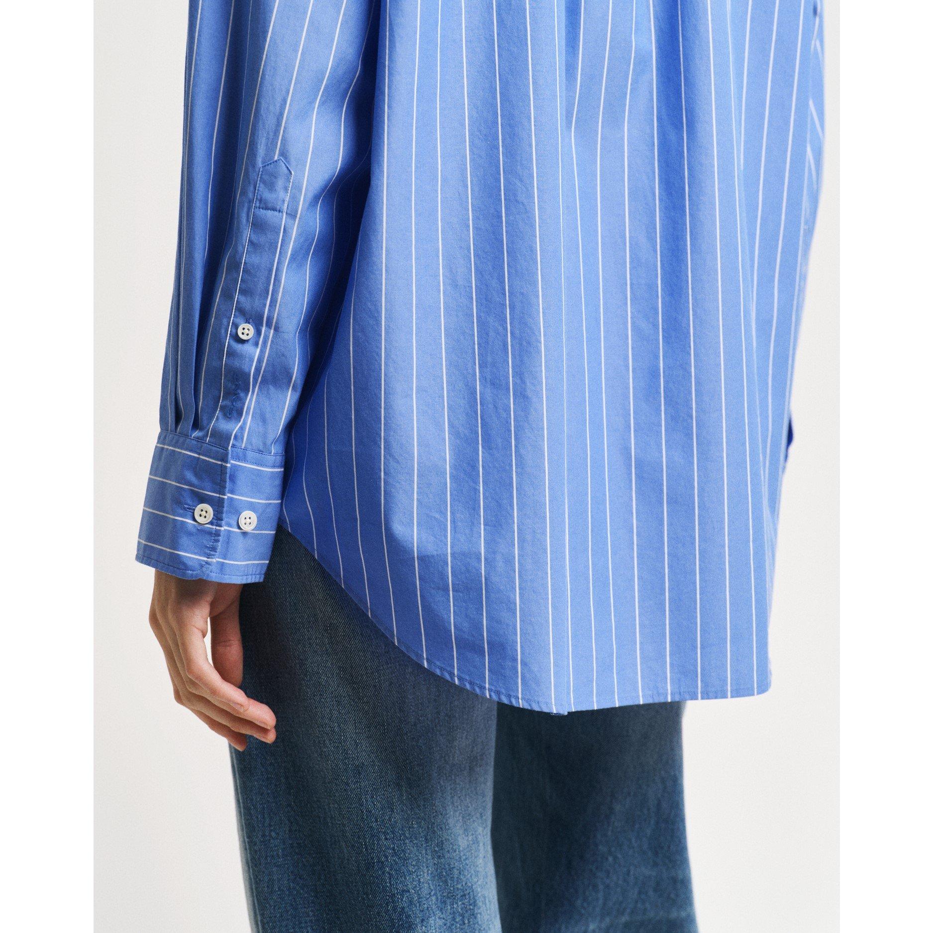 Clear Sky - Gant - Women's Striped Poplin Long-Sleeve Patterned Shirt - 7