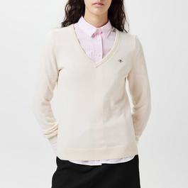 Gant EXTRAFINE LAMBSWOOL V-NECK CREAM S