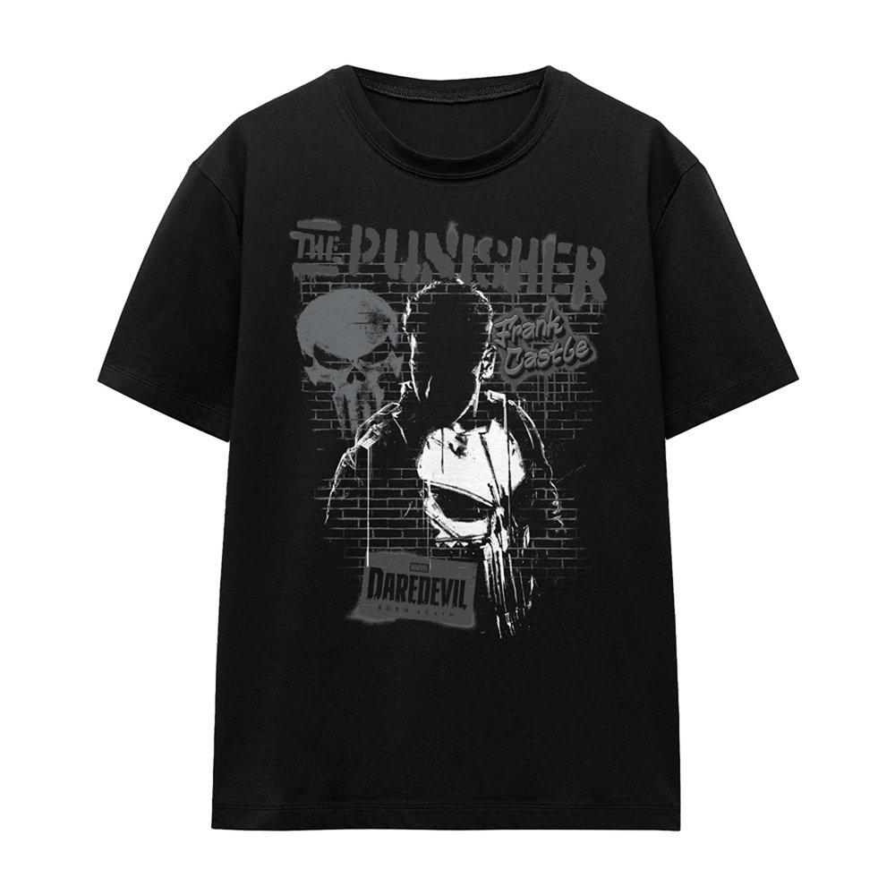 Black - Marvel - Daredevil Born Again The Punisher Graffiti T-Shirt - 4