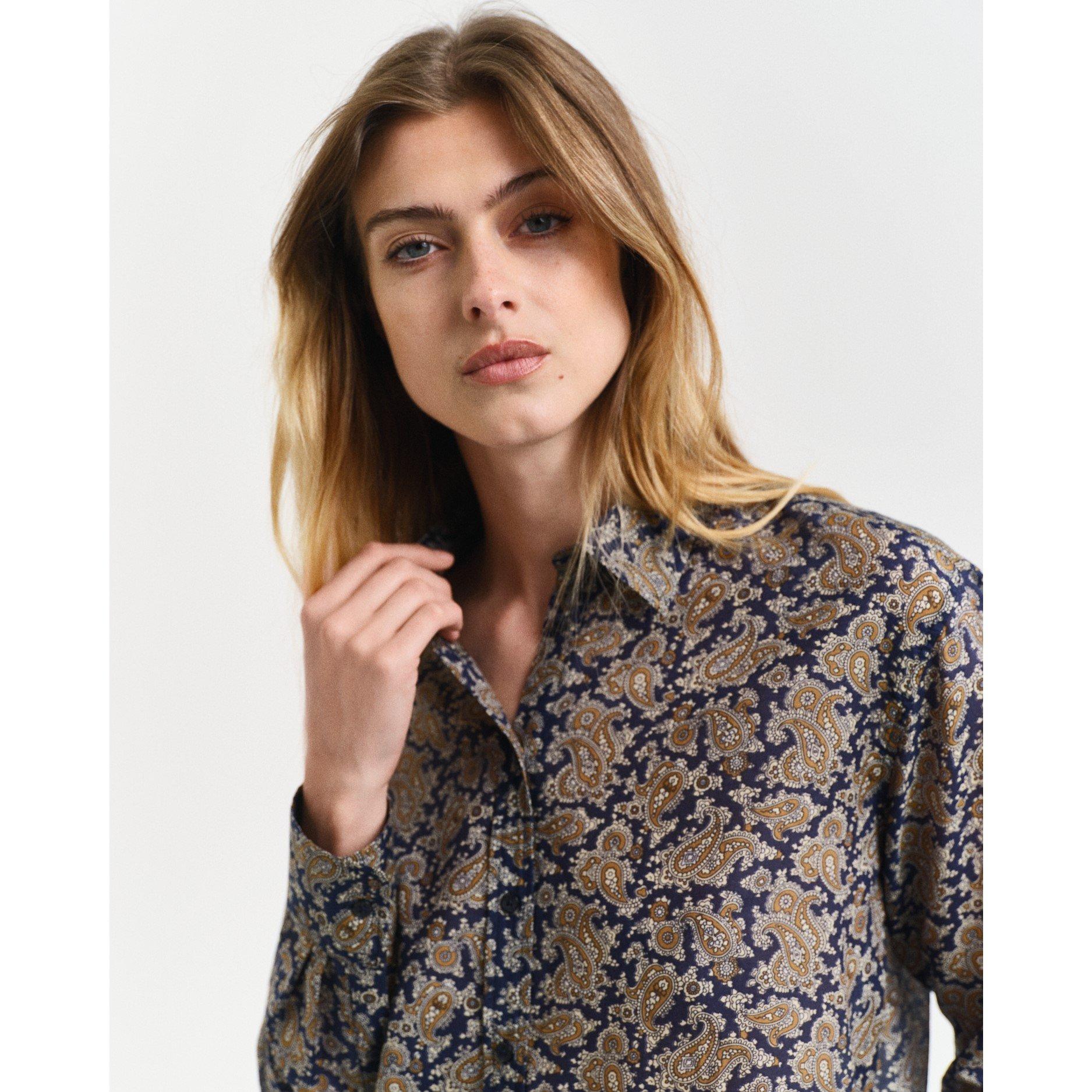 ガント Gant 【 Rel Paisley Cot Silk Shirt Persian Women 】 レディース Gant | REL PAISLEY COT SILK SHIRT PERSIAN | Women | Persian