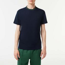 Lacoste Stripe Collar Stretch Piqu¿ T-Shirt