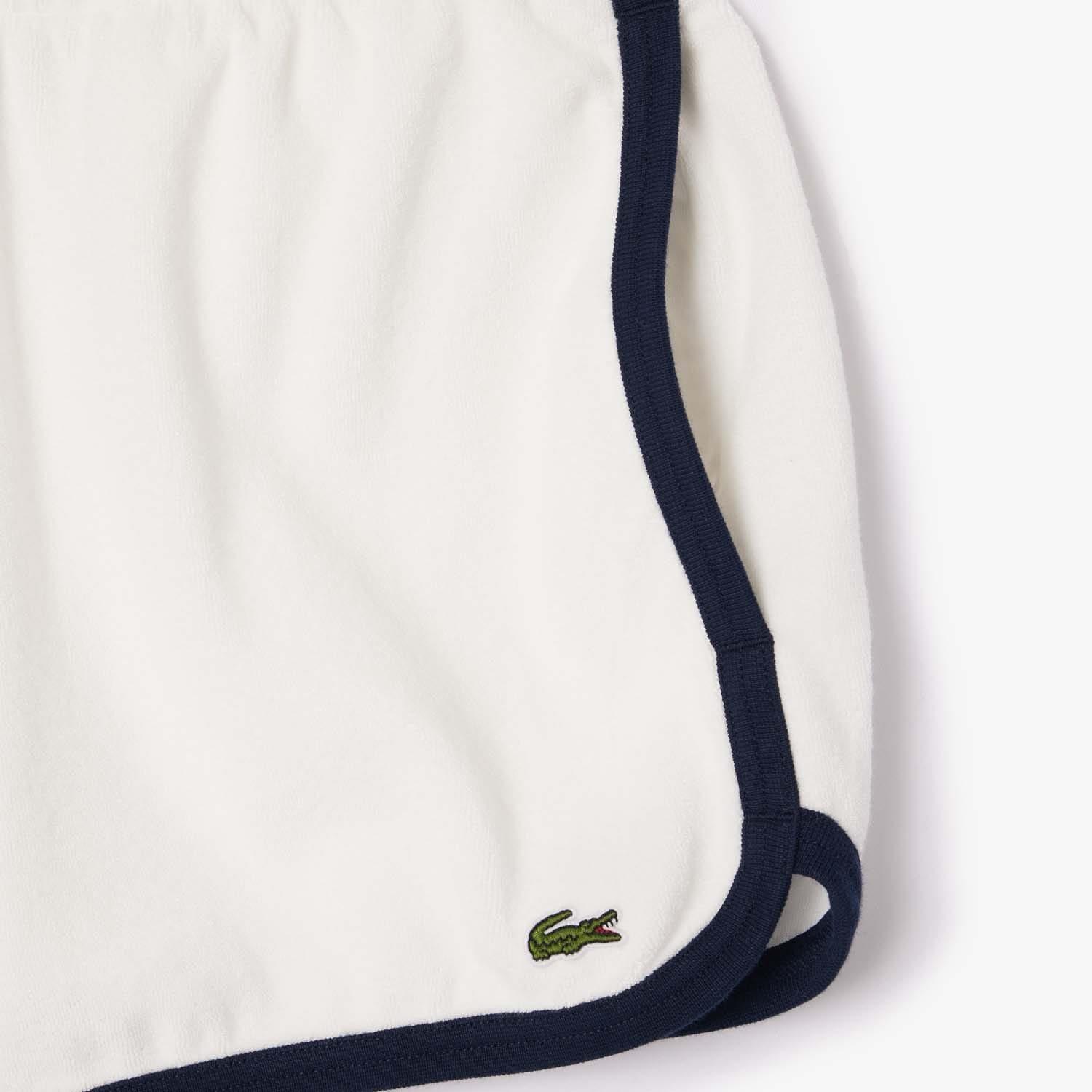 Cream - Lacoste - Cotton Terry Contrast Accent Shorts - 3