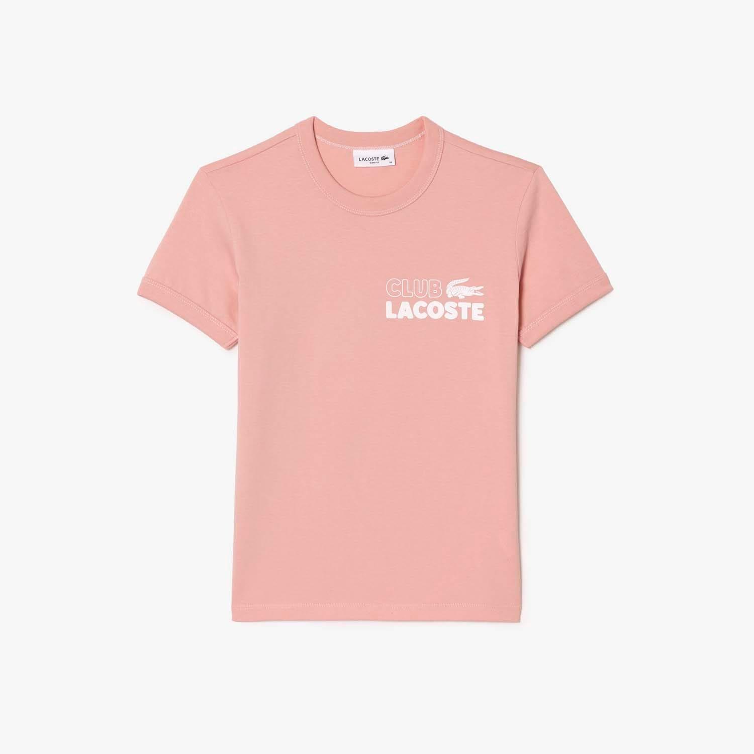 Pink - Lacoste - Slim Fit Organic Cotton Jersey T-Shirt - 3