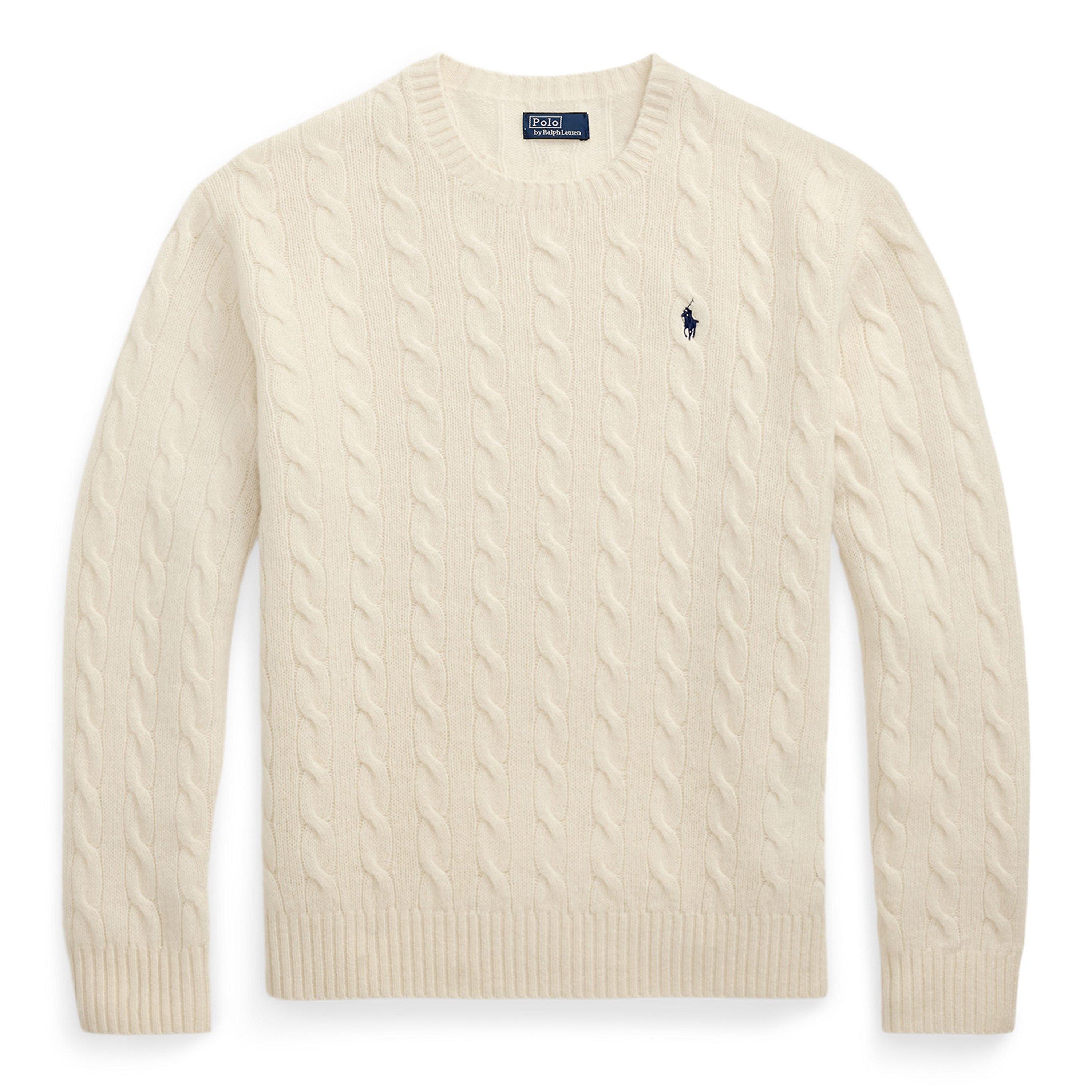 AUTHENTIC CREAM - Polo Ralph Lauren - Women's Cable Crew Neck Jumper - 1
