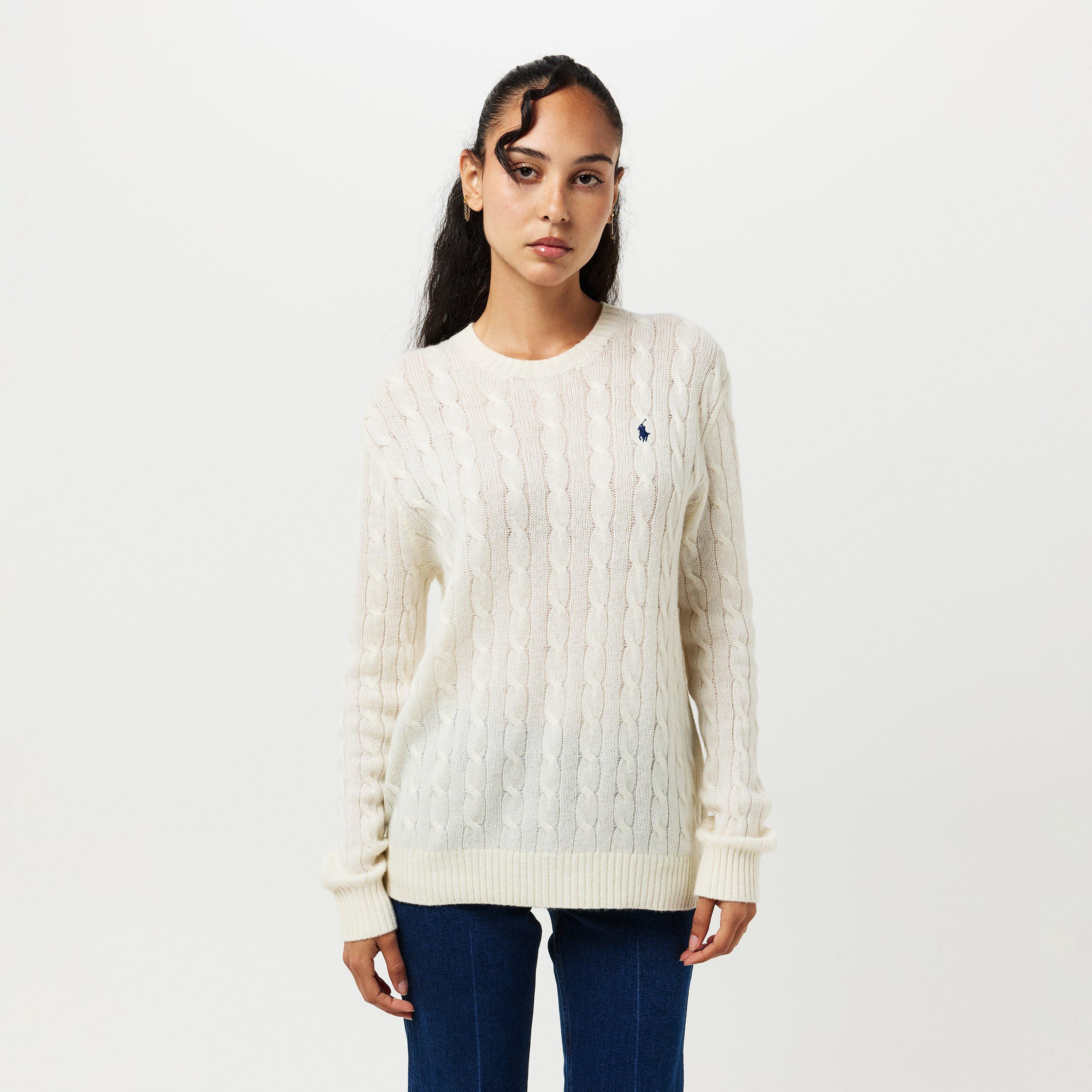 AUTHENTIC CREAM - Polo Ralph Lauren - Women's Cable Crew Neck Jumper - 3