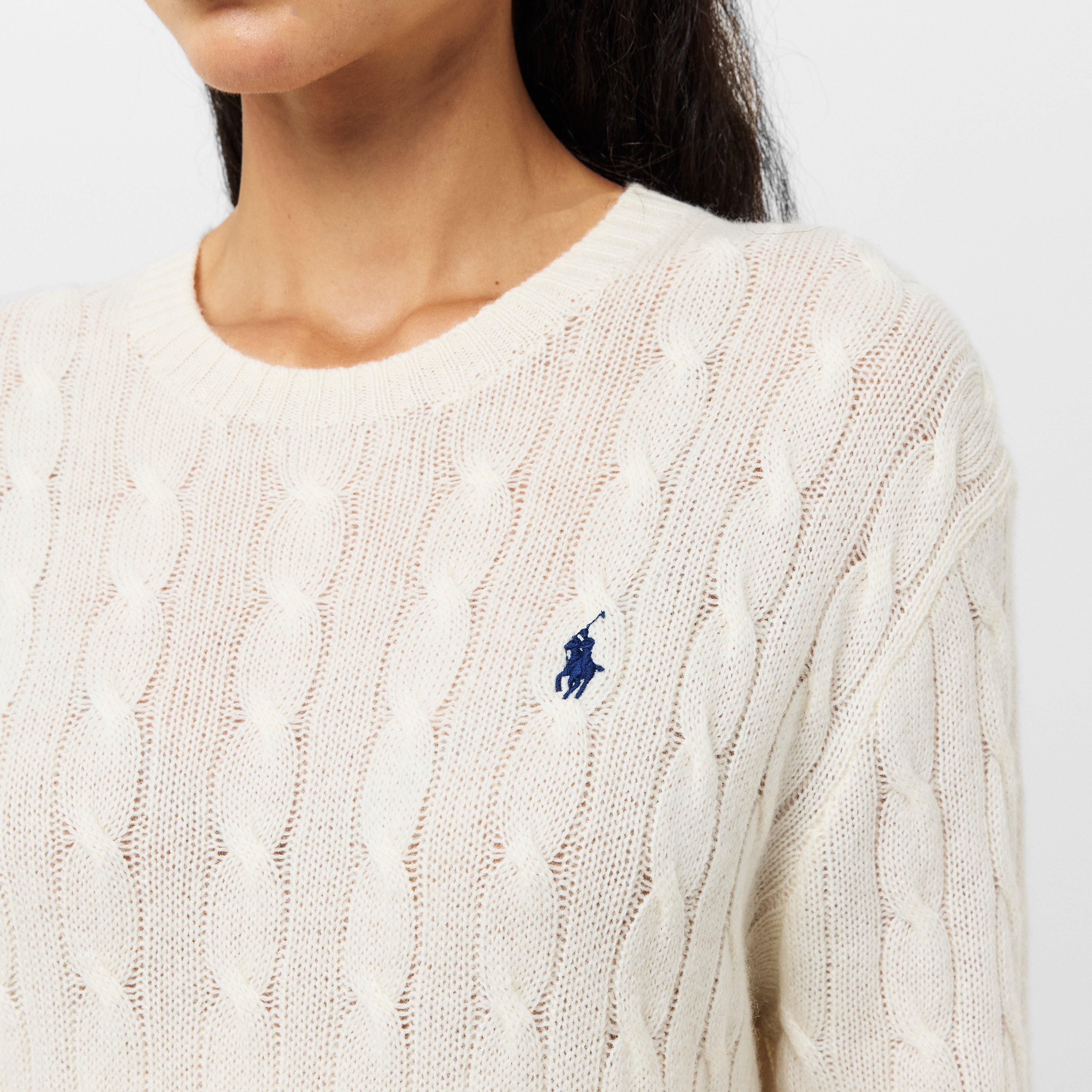 AUTHENTIC CREAM - Polo Ralph Lauren - Women's Cable Crew Neck Jumper - 5