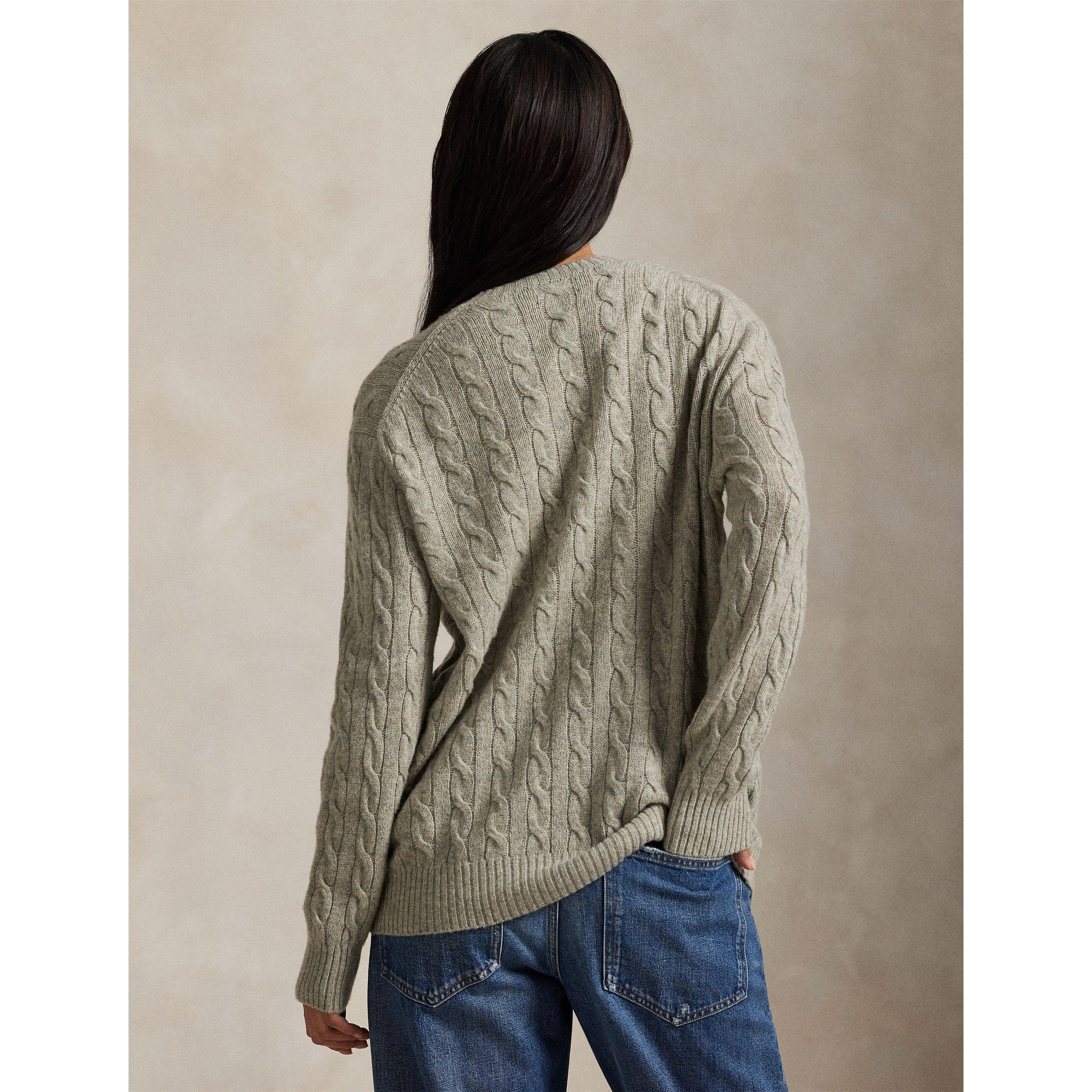 Light Vint Heat - Polo Ralph Lauren - Women's Cable Crew Neck Jumper - 3