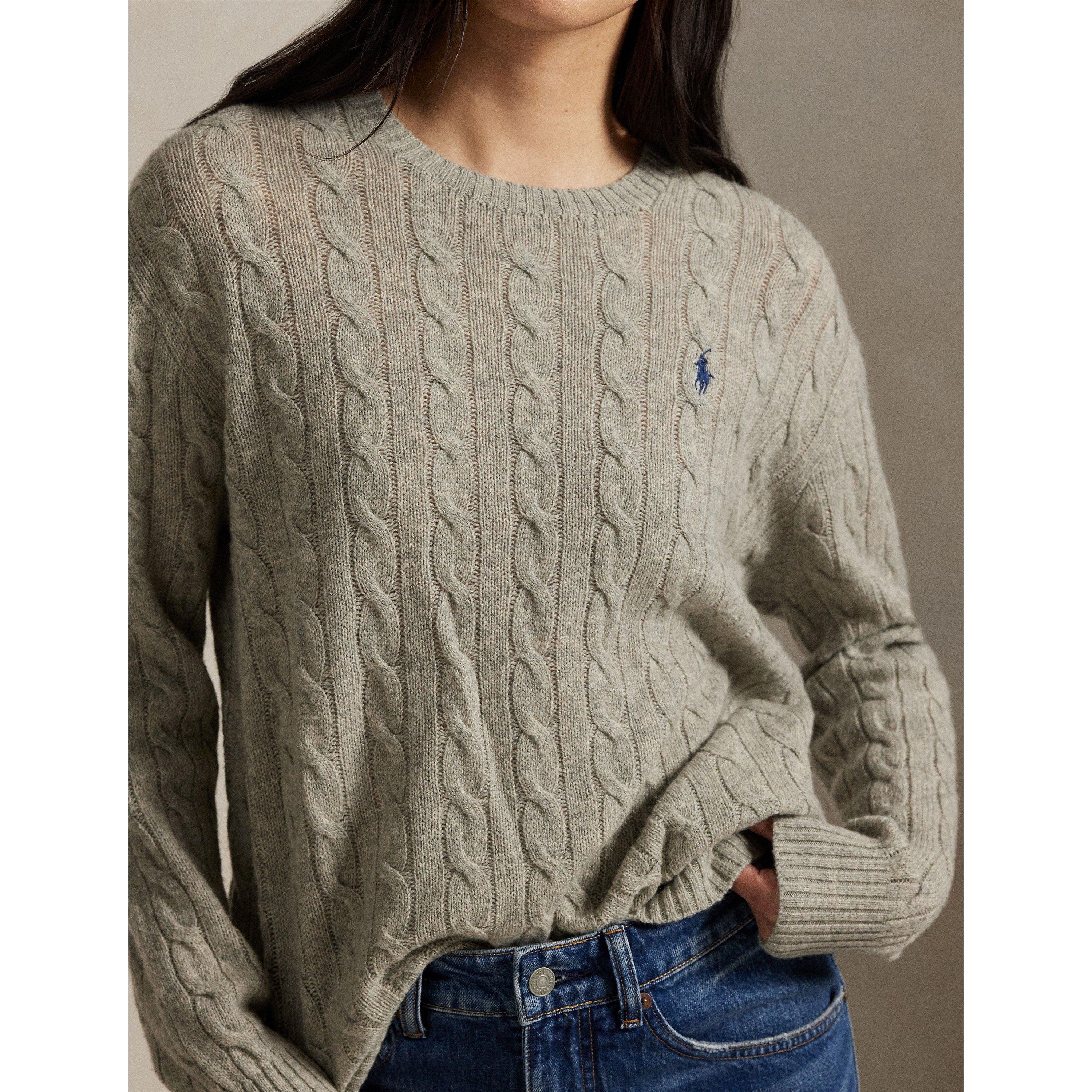 Light Vint Heat - Polo Ralph Lauren - Women's Cable Crew Neck Jumper - 4