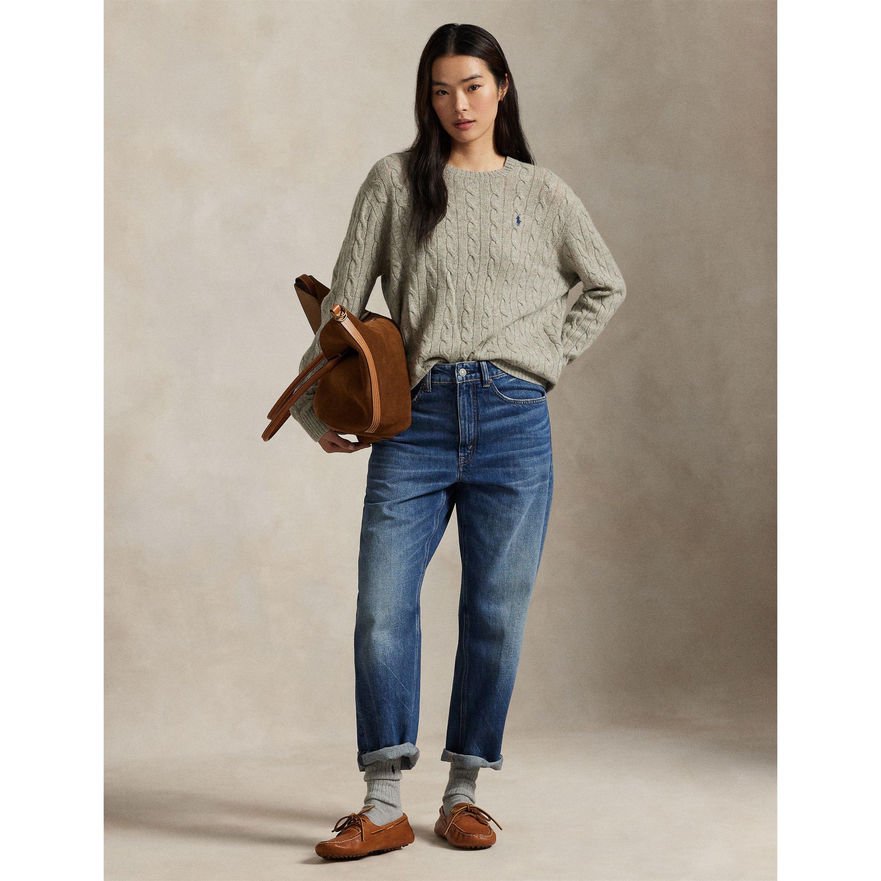 Light Vint Heat - Polo Ralph Lauren - Women's Cable Crew Neck Jumper - 5