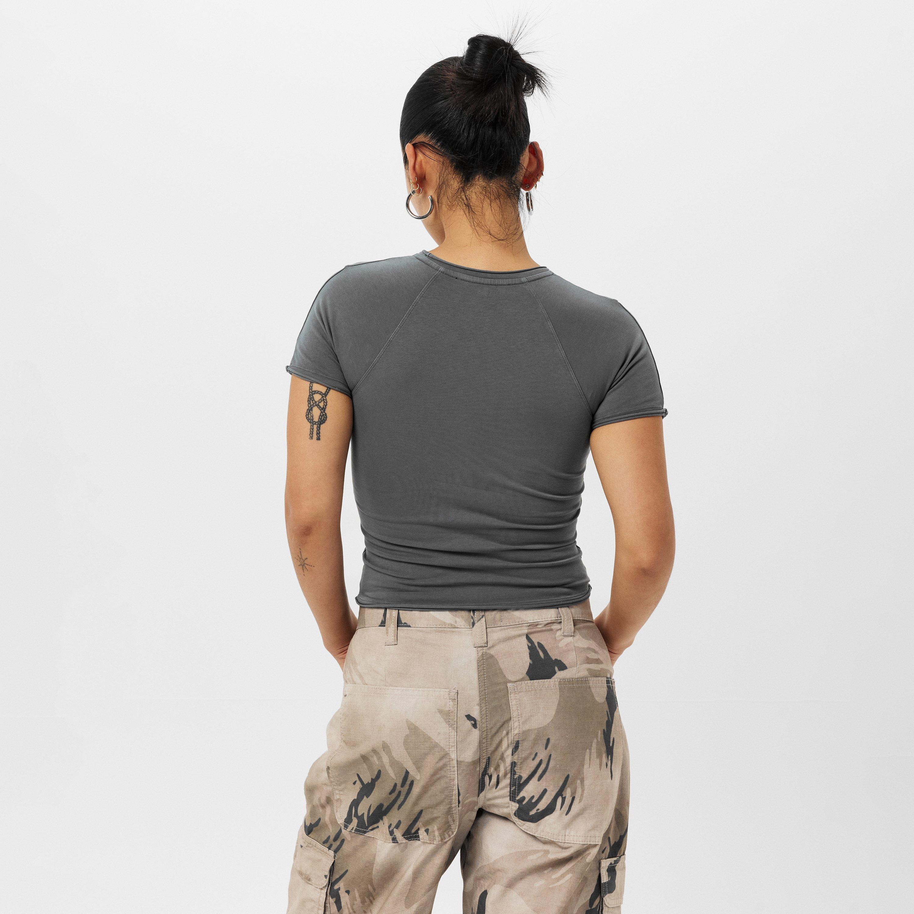 Grey - Represent - Women's Grunge Baby Tee - 4