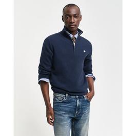 Gant EXTRAFINE LAMBSWOOL HALF ZIP TARTAN