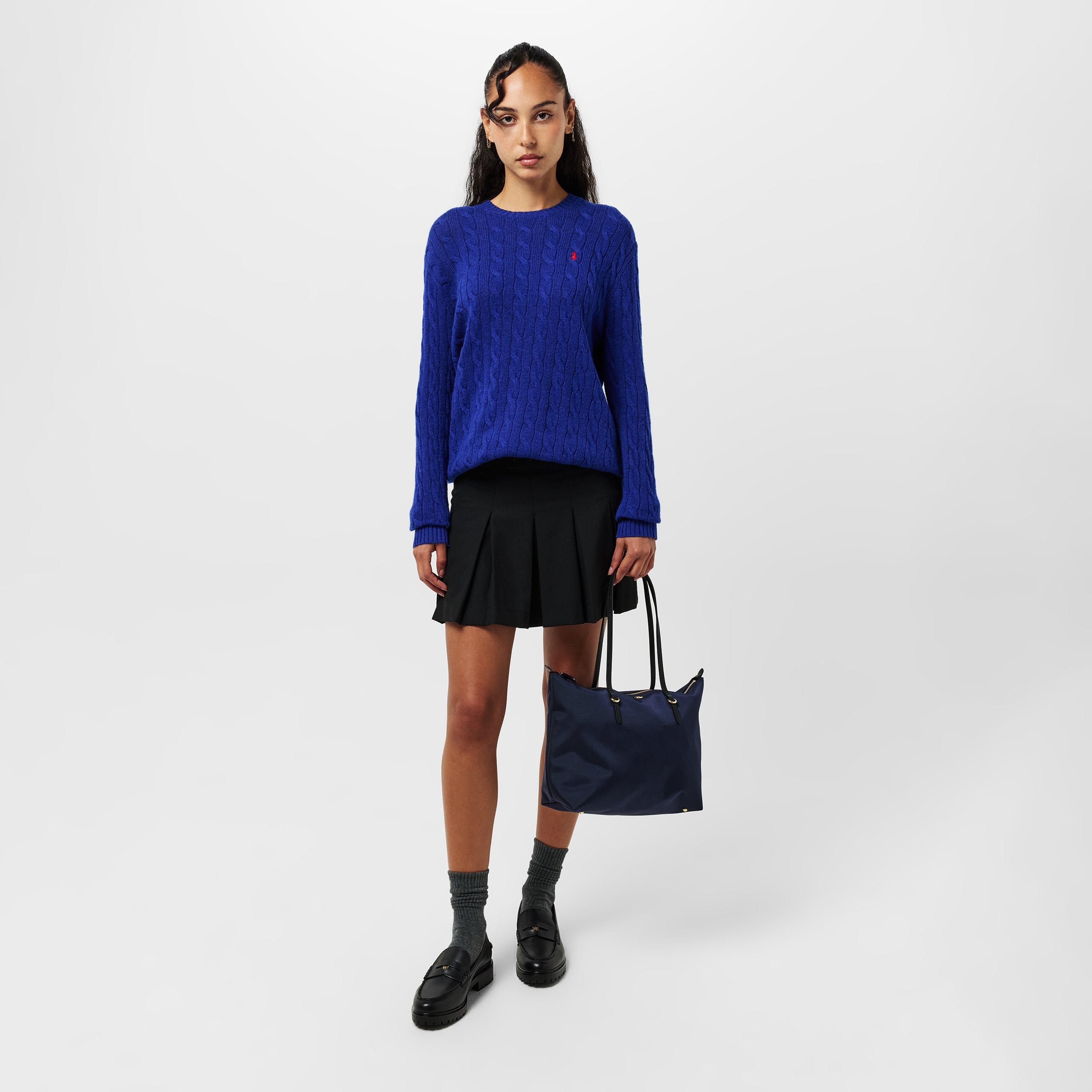 MIDNIGHT COBALT - Polo Ralph Lauren - Women's Cable Oversized Crew Neck Jumper - 6