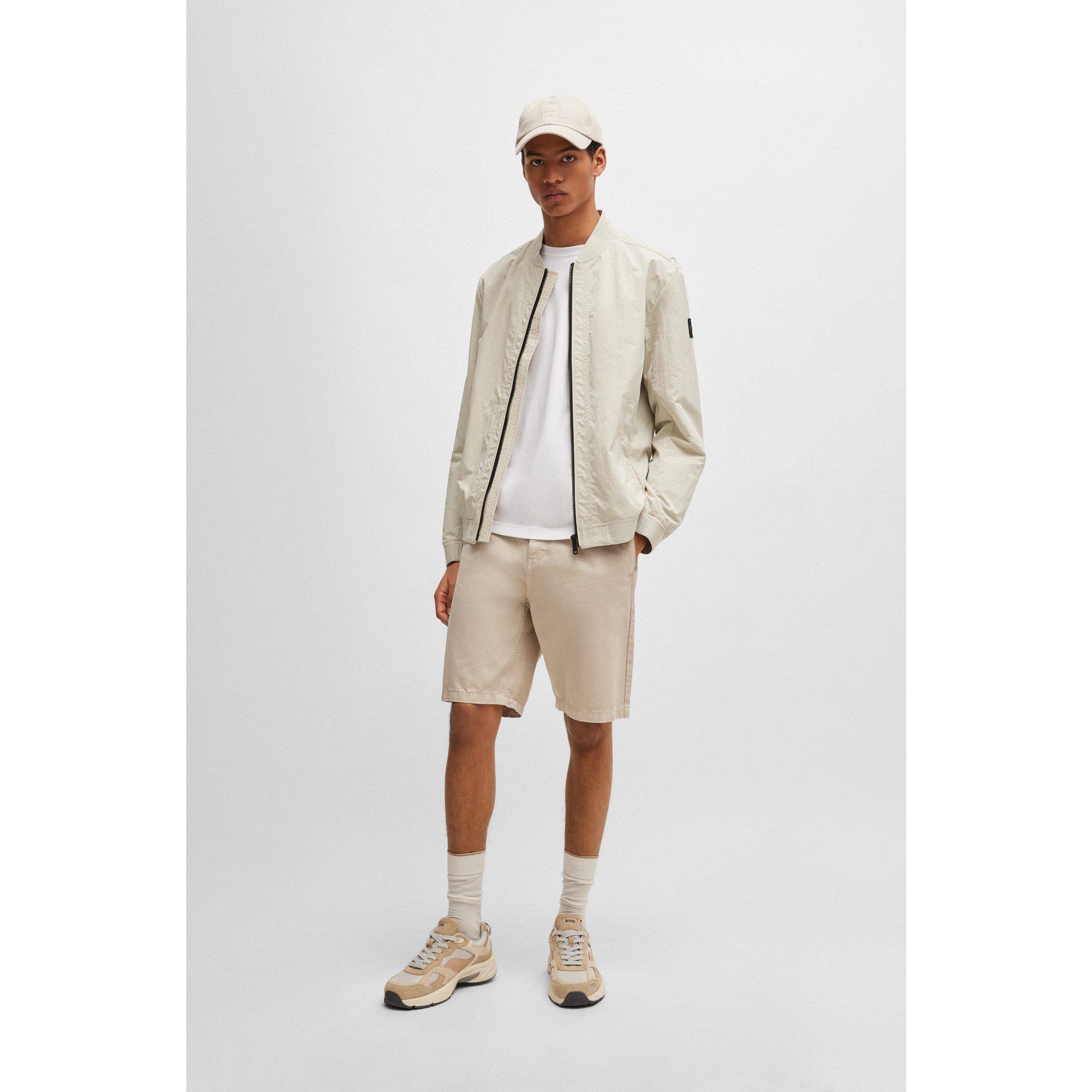 Beige - Boss - Men's Water Repellent Bomber Softshell Jacket - 2