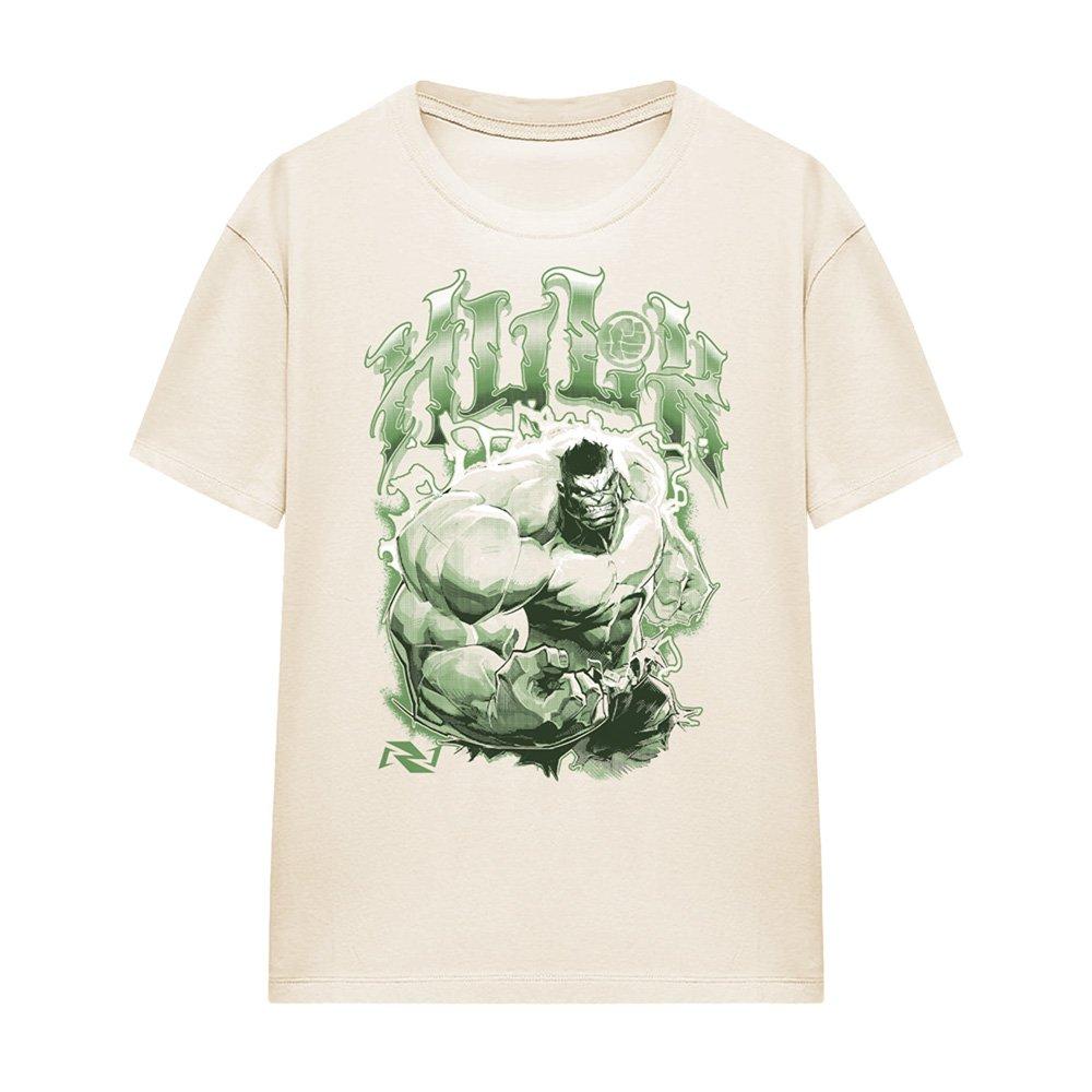Beige - Marvel - Rivals Vanguard Monster Hulk Trend T-Shirt Natura - 4