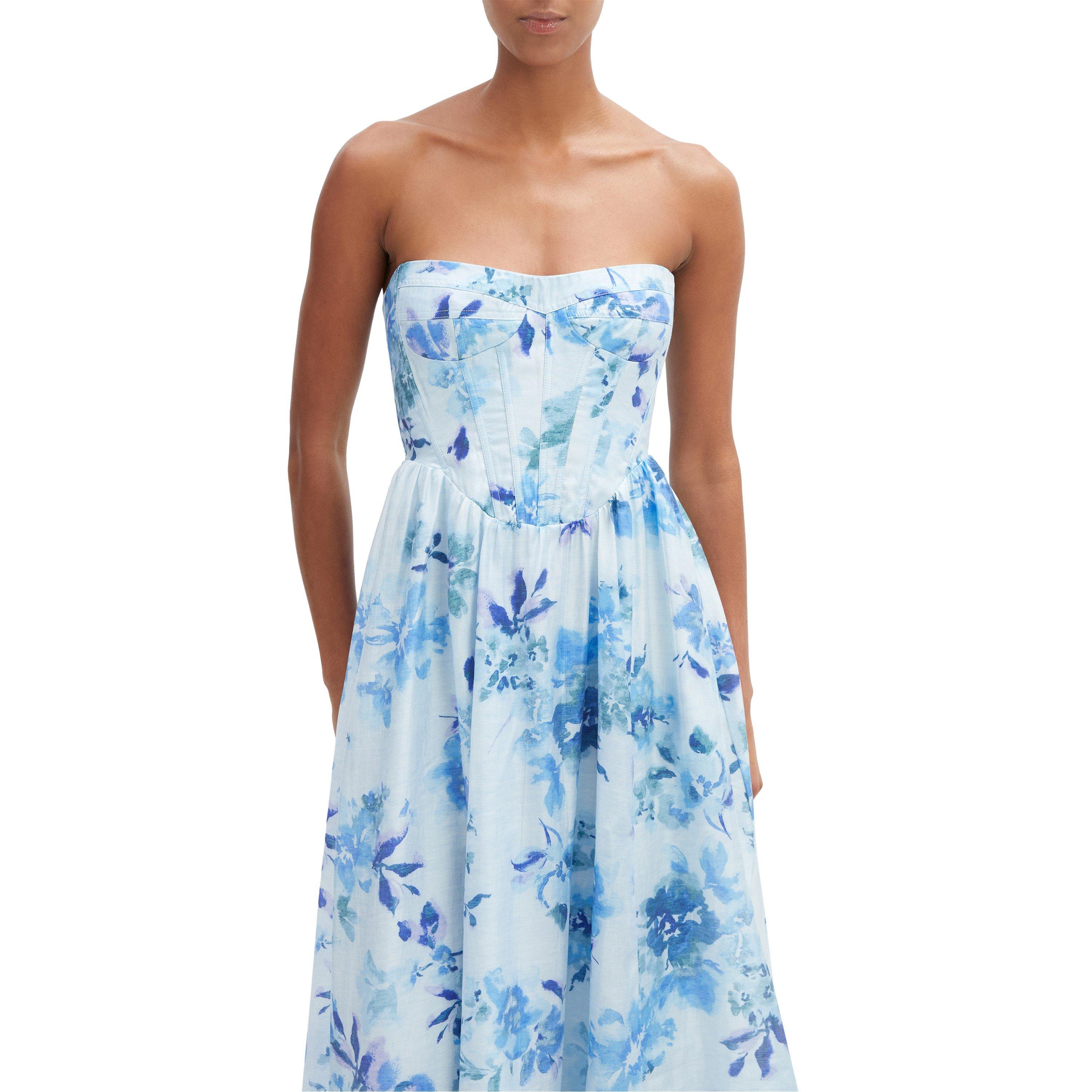 Blue Floral - Bardot - Women's Lola Maxi Dress - 2
