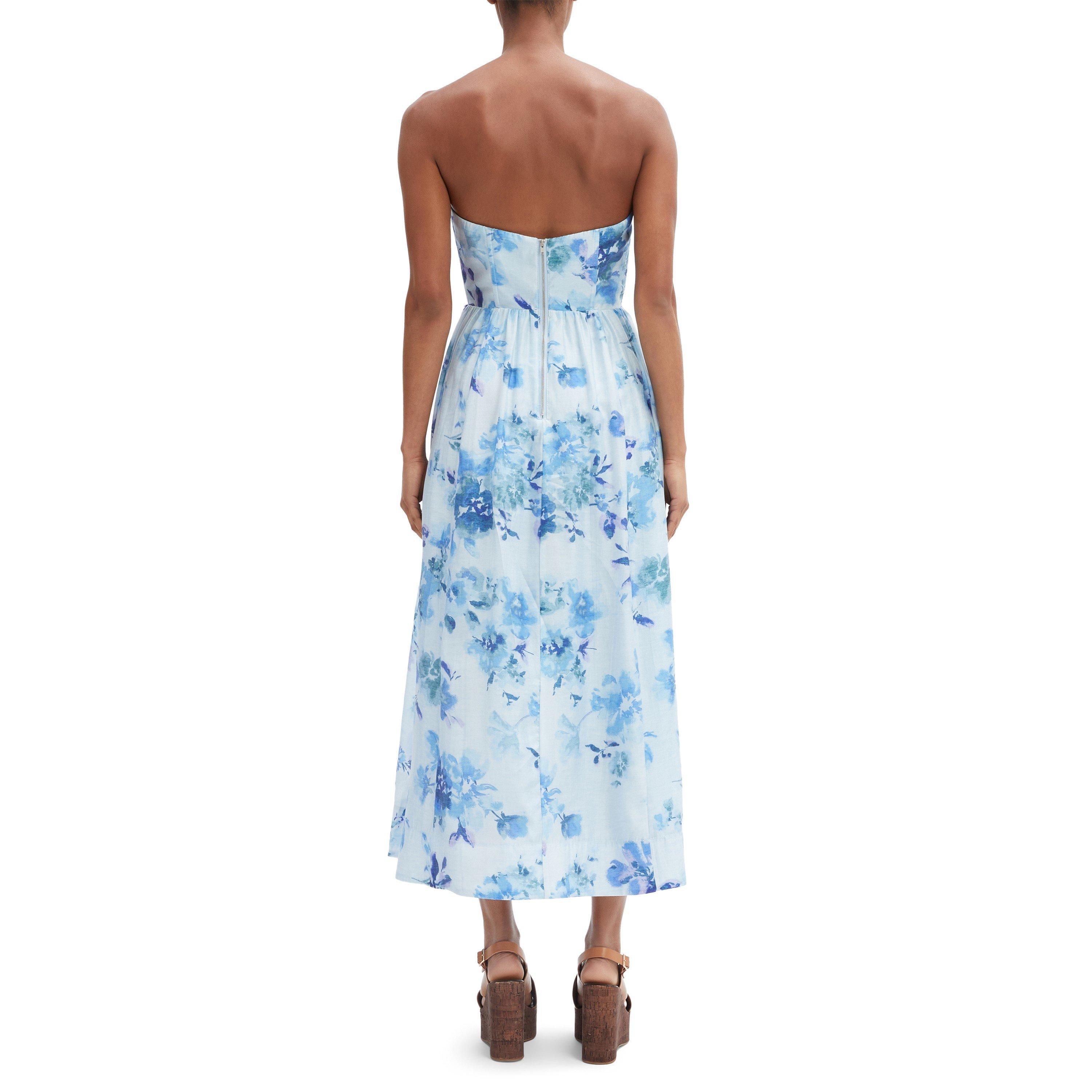 Blue Floral - Bardot - Women's Lola Maxi Dress - 4