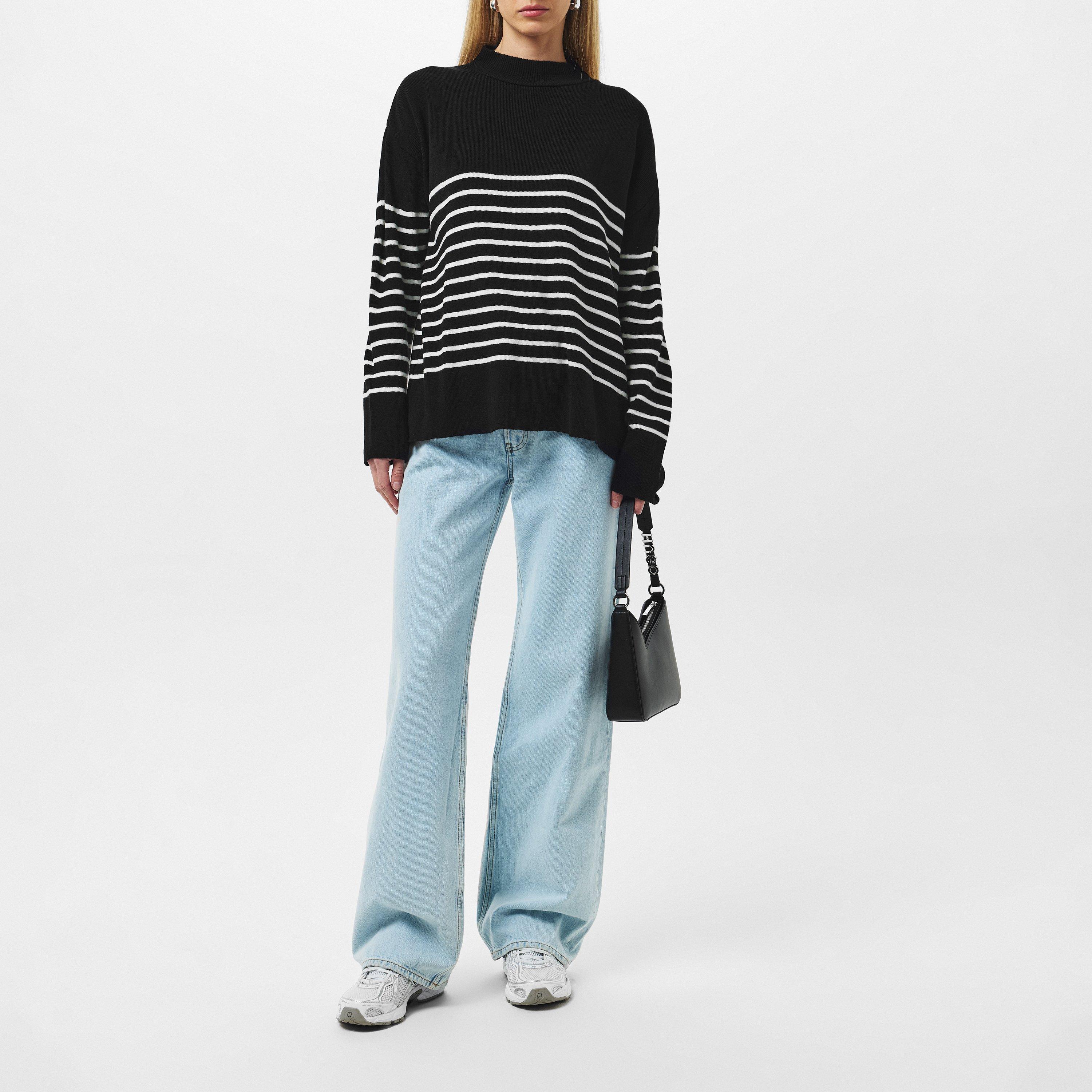 Missy Empire 【 High Neck Oversized Long Sleeve Jumper Women 】 レディース Missy Empire | High Neck Oversized Long Sleeve Jumper