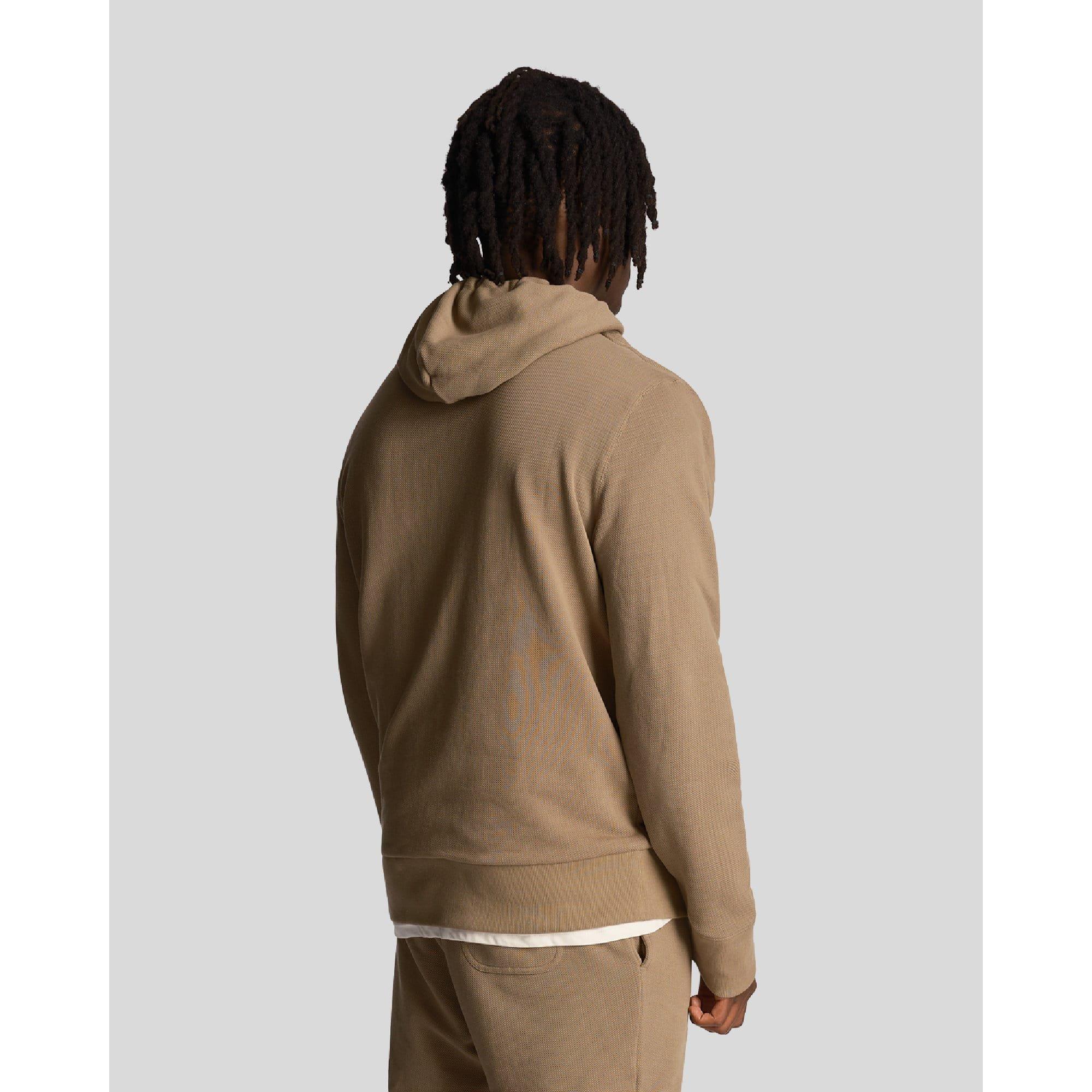 Beige - Lyle and Scott - Loopback Utility Hoodie - 3