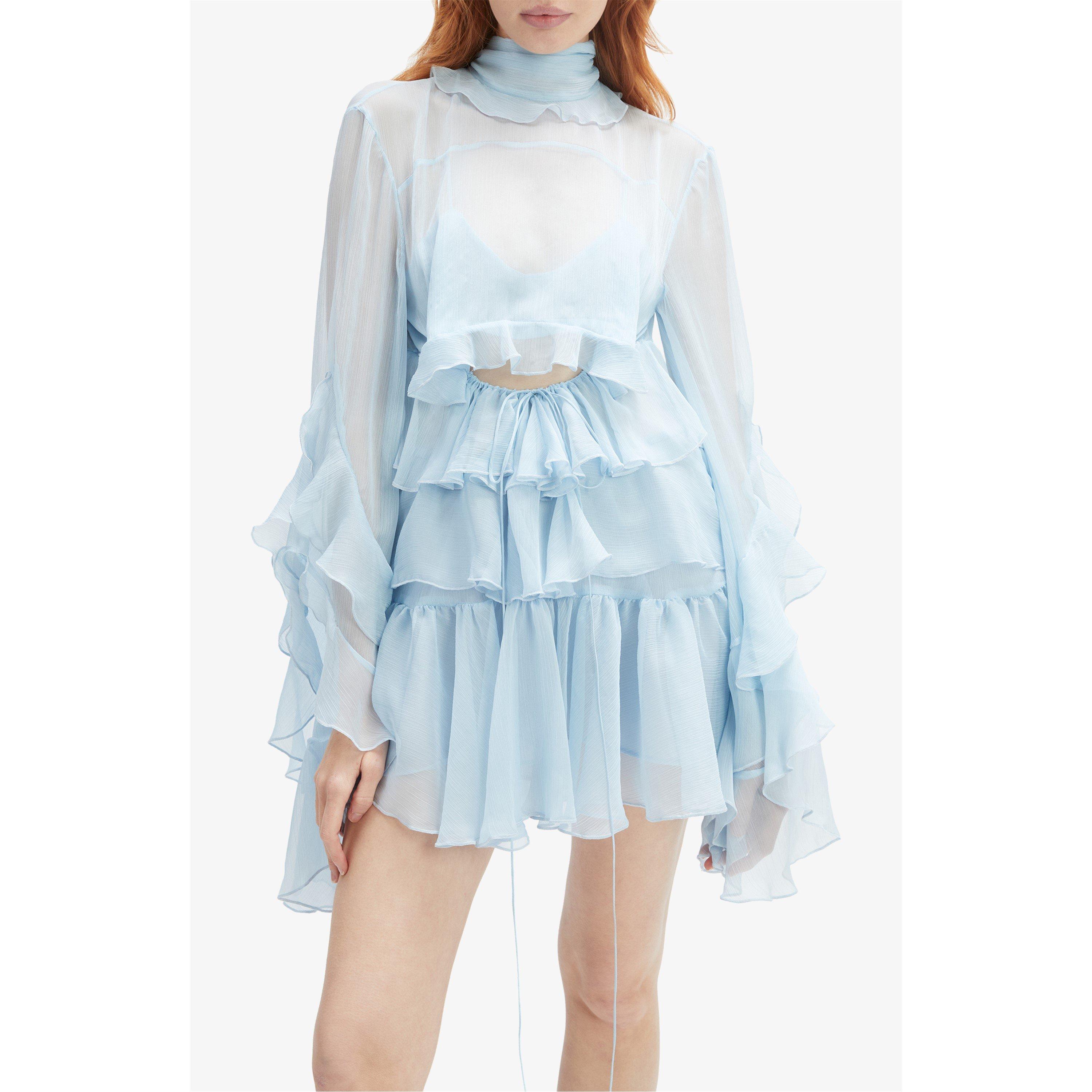 Soft Blue - Bardot - Women's Anyssa Mini Dress - 3