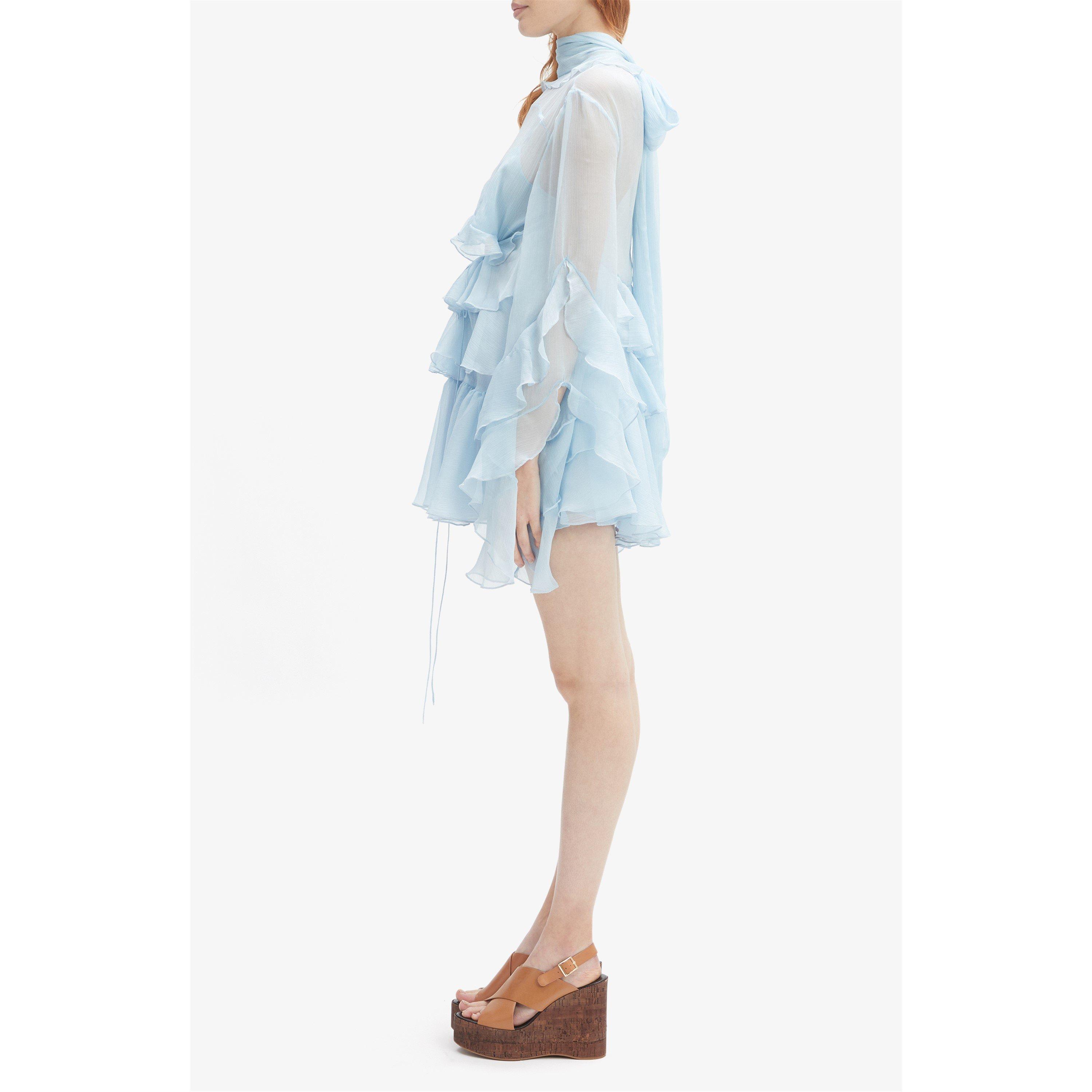 Soft Blue - Bardot - Women's Anyssa Mini Dress - 4