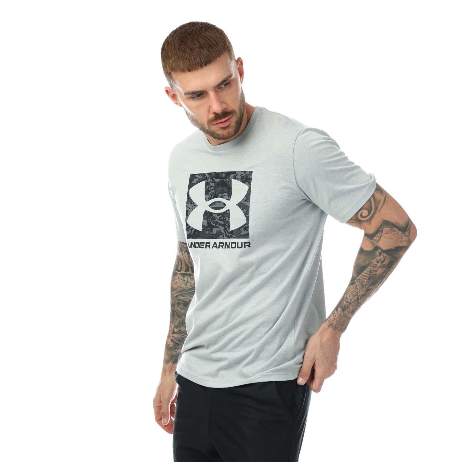 Grey - Under Armour - Camo Box T-Shirt - 2