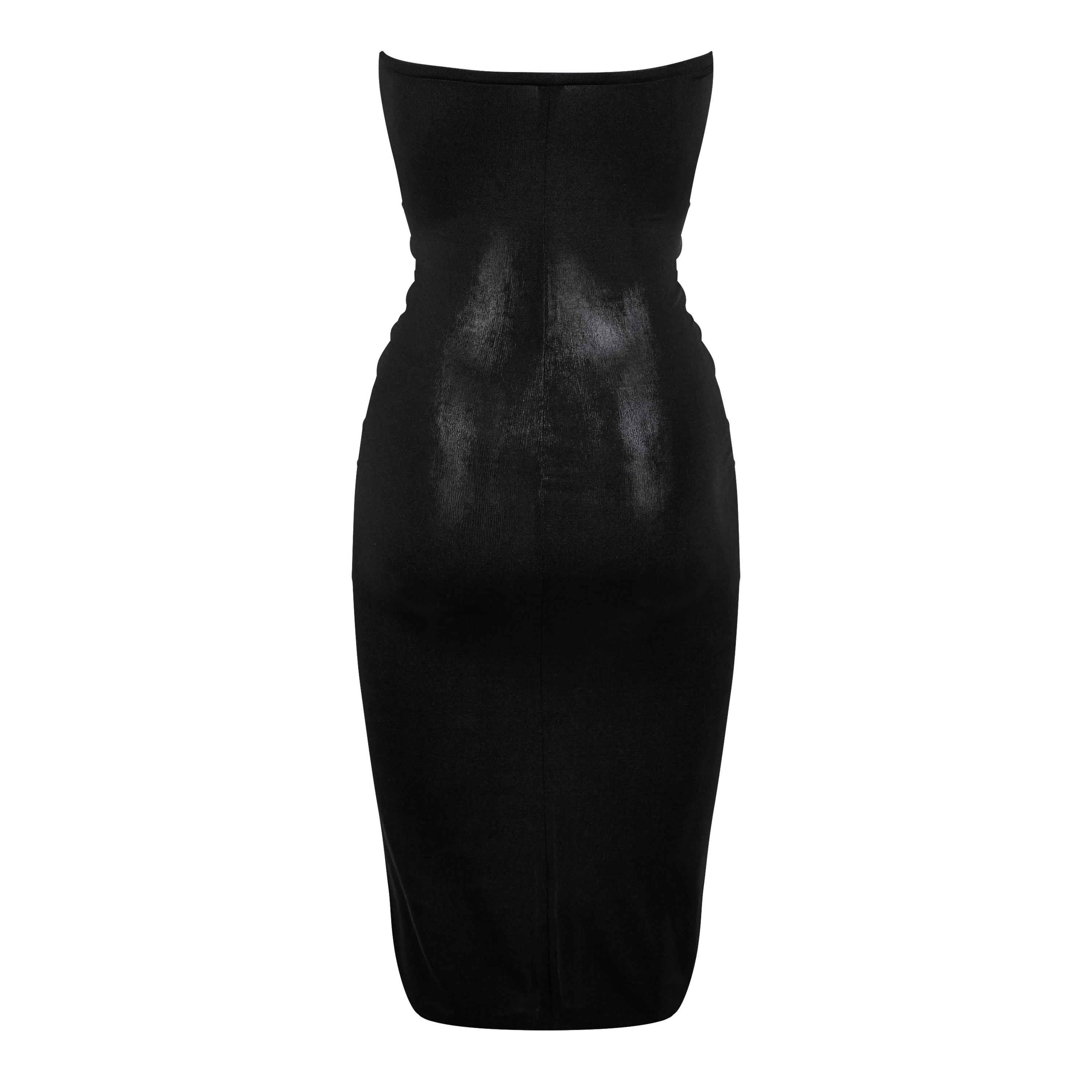 Black Lame - Norma Kamali - Women's Strapless Maxi Dress - 2