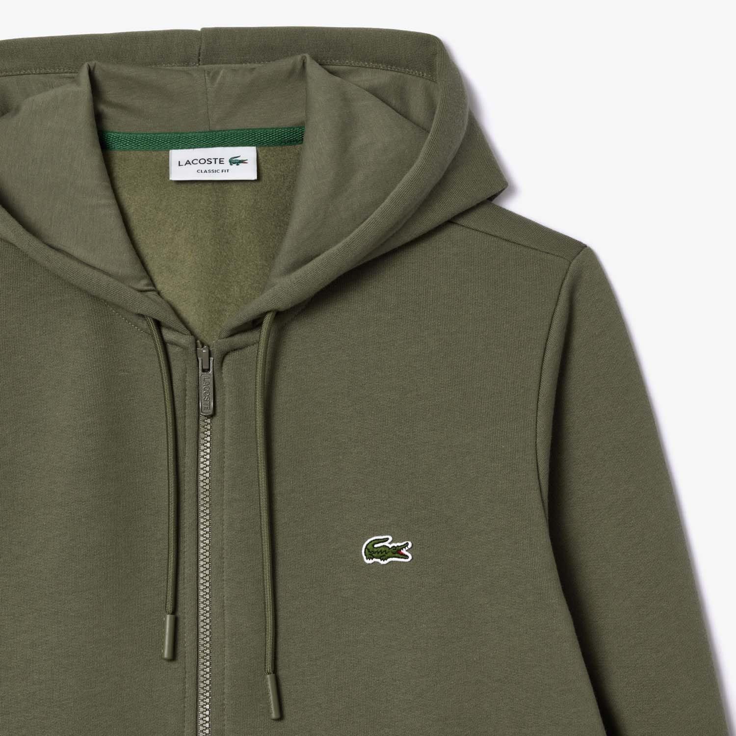 Green - Lacoste - Zip-Up Fleece Hoodie - 2
